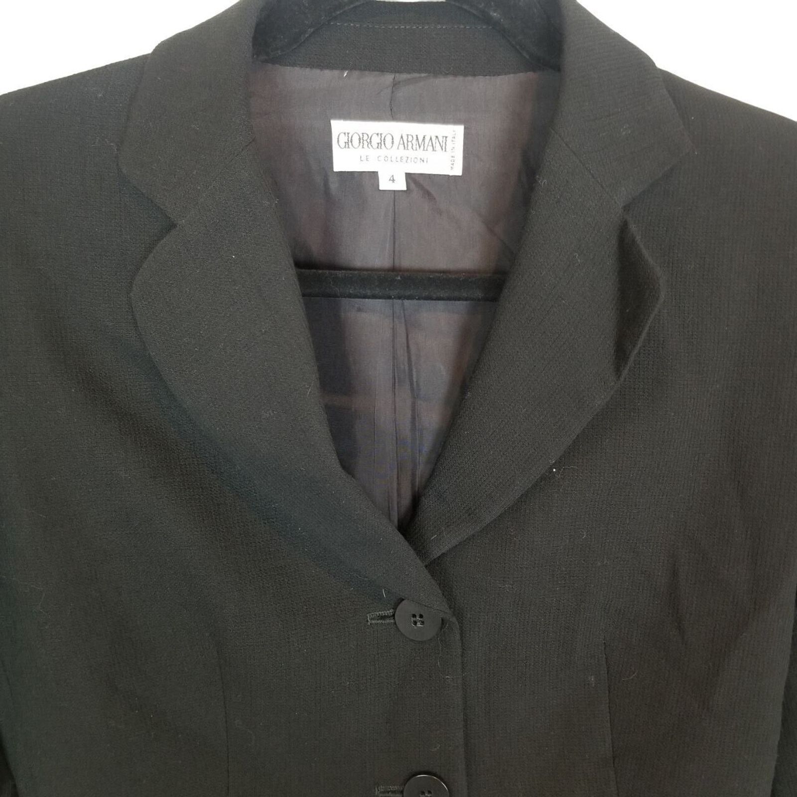 Giorgio Armani Vintage Giorgio Armani Le Collezioni Womens Wool Blazer 4 Size S / US 4 / IT 40 - 2 Thumbnail