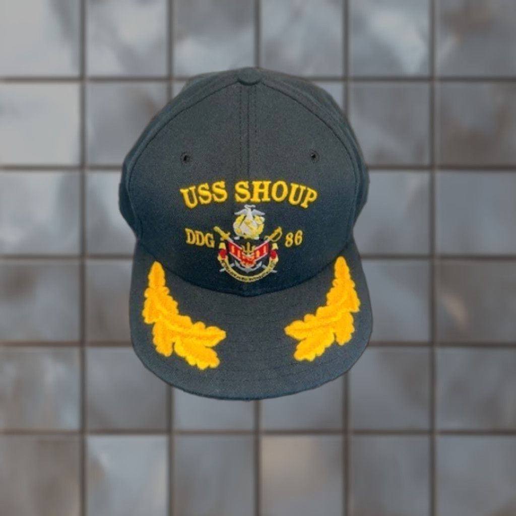 New Era VINTAGE New Era USS Shoup DDG 86 Hat Mens Snapback Navy Ship Military Cap Gold Size ONE SIZE - 1 Thumbnail