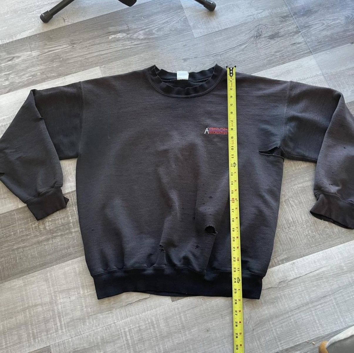 Vintage Thrashed and Faded Vintage Demolition Crewneck Size US L / EU 52-54 / 3 - 9 Thumbnail