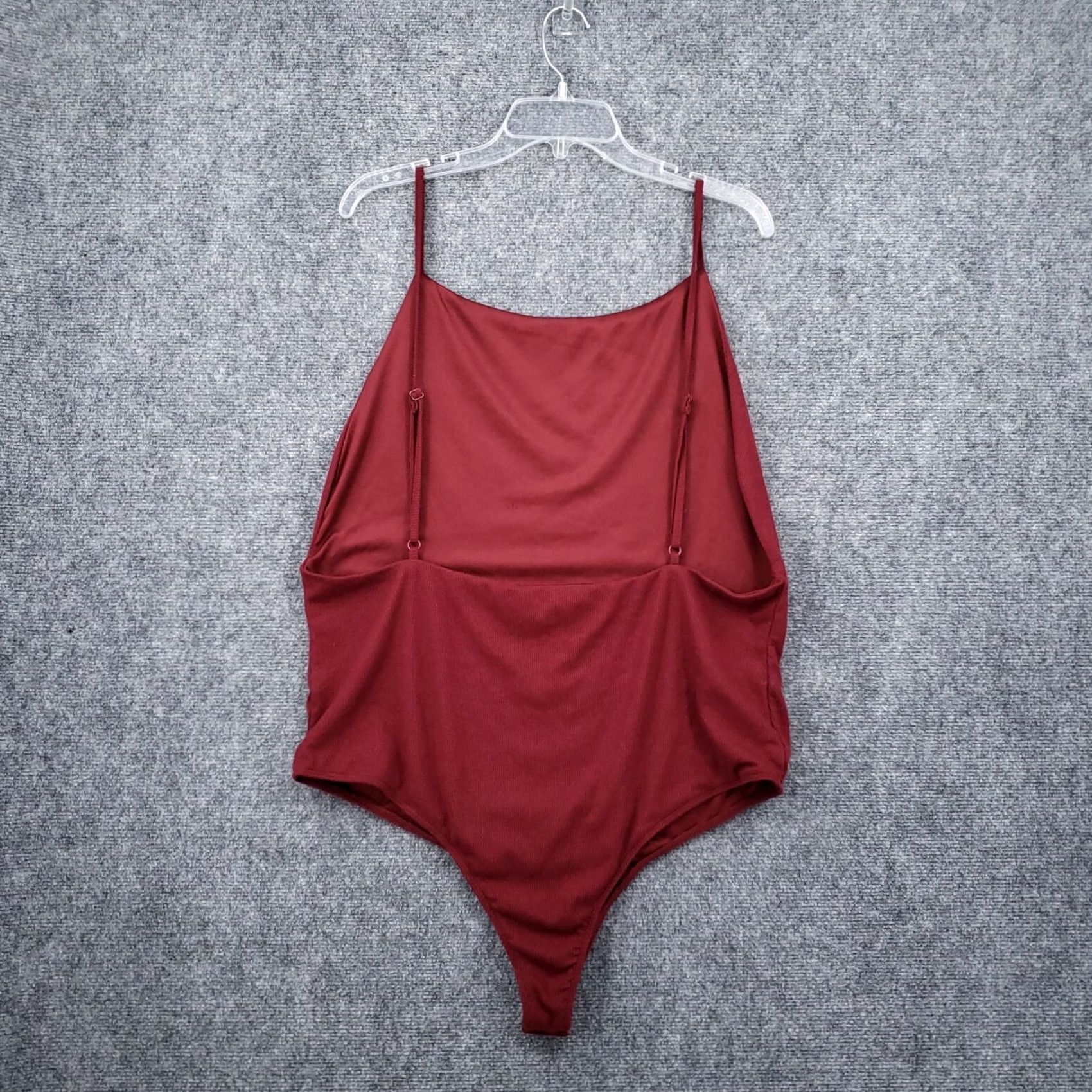 Vintage Showpo Bodysuit Womens 16 Red Shapewear Ribbed Low Back One Piece Knit Slimming Adjustable Strap Womens 16 Shapewear Size XXL / US 16-18 / IT 52-54 - 2 Thumbnail