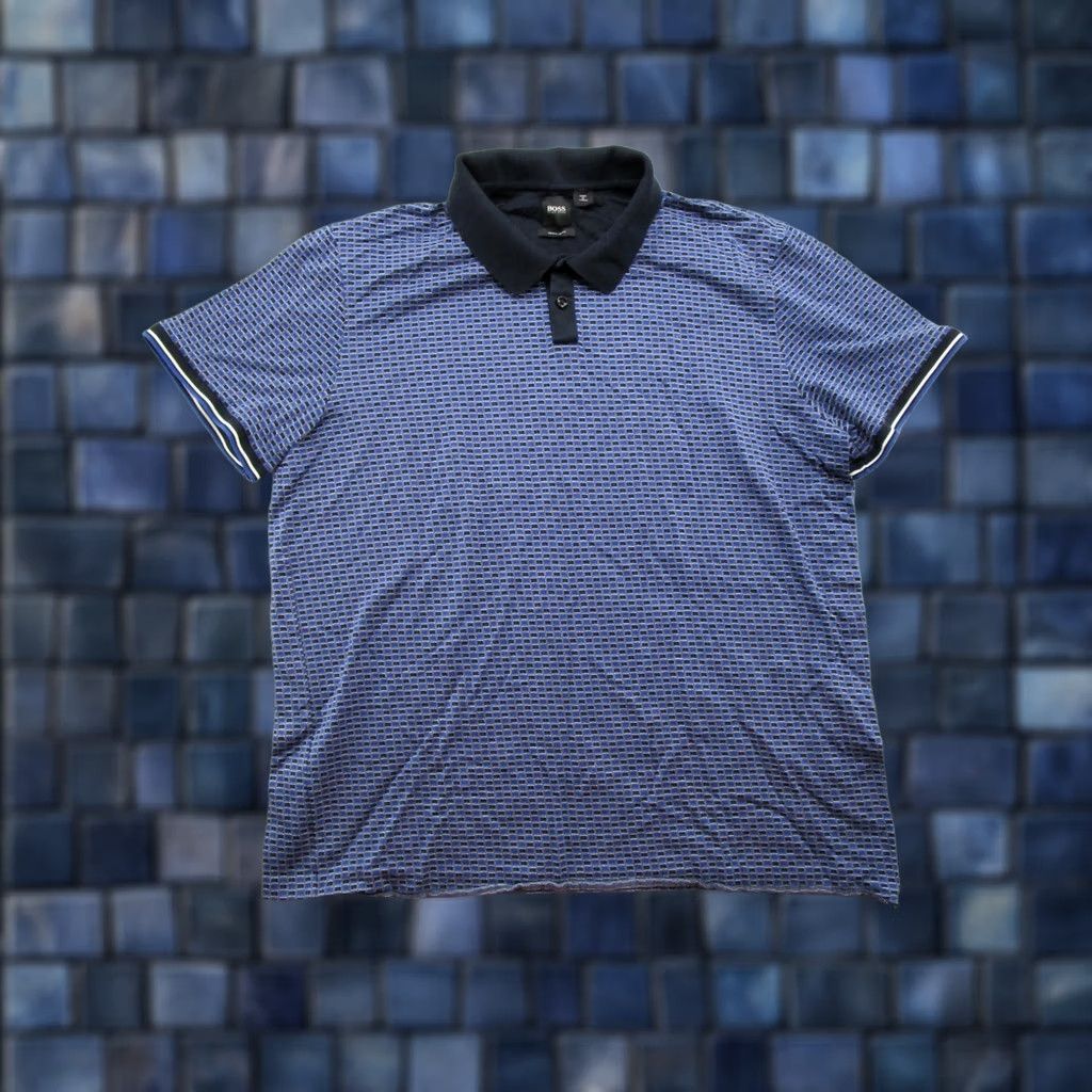 Hugo Boss HUGO BOSS Polo Short Sleeve Mens Geometric Cotton Jersey Shirt Slim Regular Size L Multicolor Golf Casual Activewear Size US L / EU 52-54 / 3 - 1 Thumbnail
