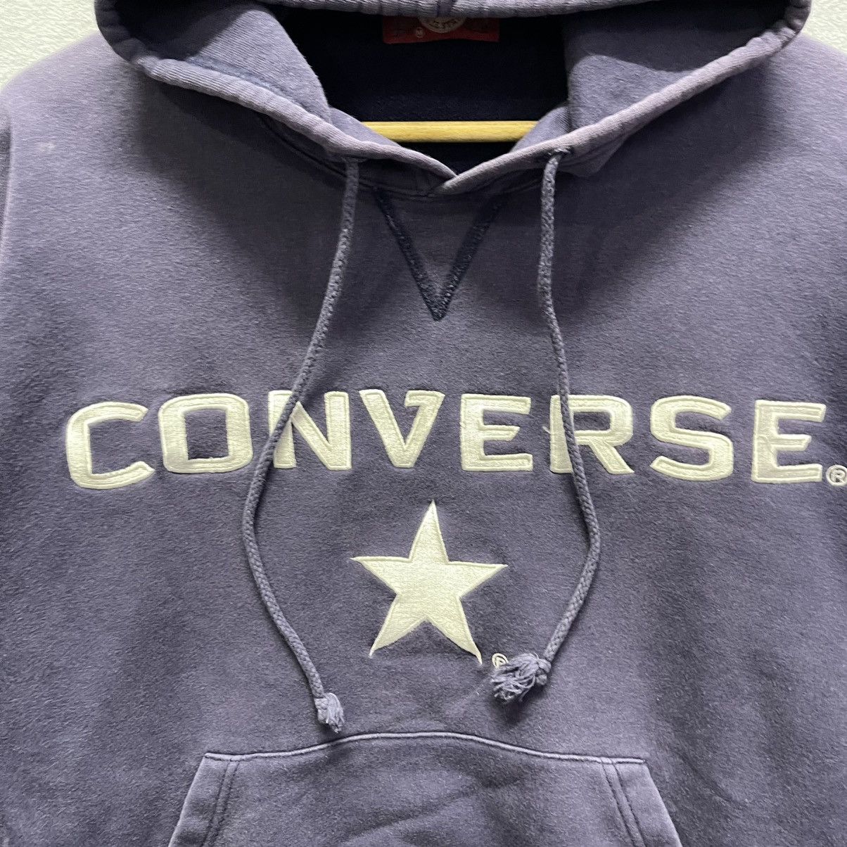 Converse Vintage Converse Star Logo Pullover Hoodie – Faded Navy Size US M / EU 48-50 / 2 - 3 Thumbnail