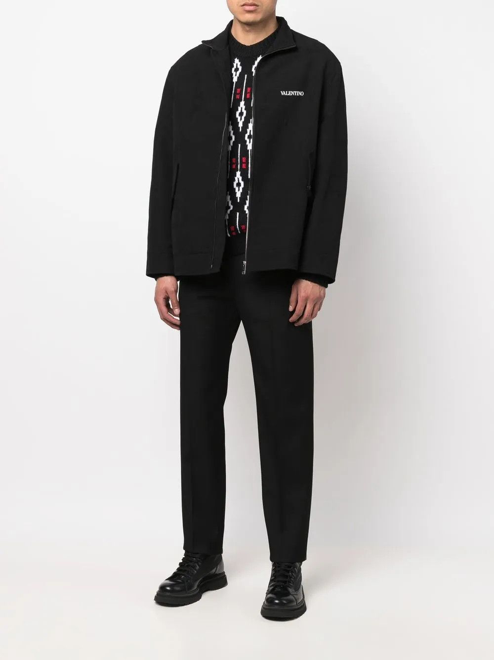 Valentino o1y0525 Logo Jacket in Black Size US M / EU 48-50 / 2 - 5 Thumbnail