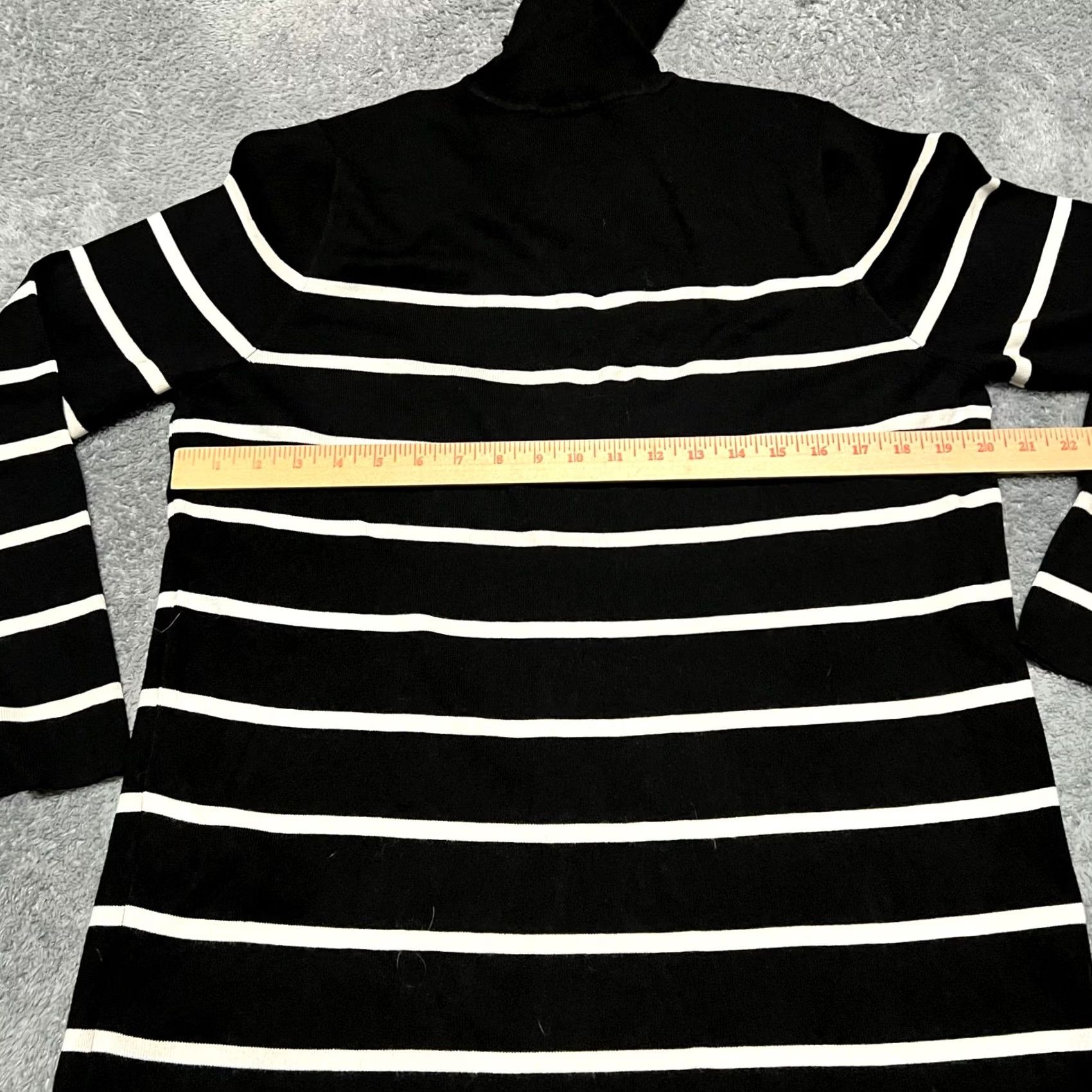 Vintage Chicos Sweater Womens 4 XXL Graphic Stripe Rachel Turtleneck Black Shirt Pullover Regular Womens Boys? Size XXL / US 16-18 / IT 52-54 - 6 Thumbnail