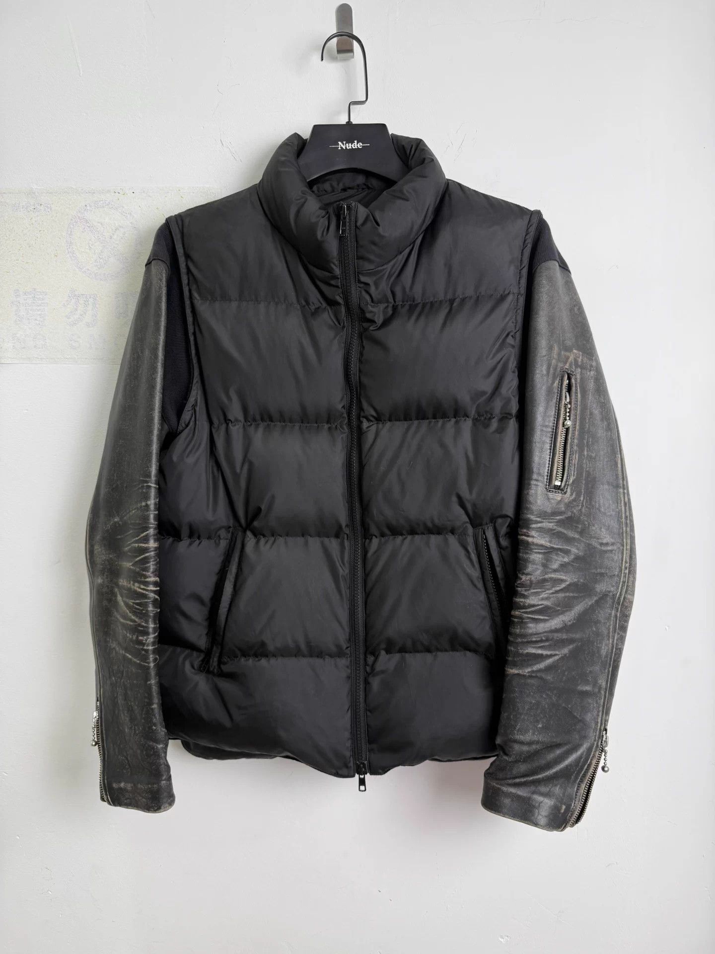 Undercover UNDERCOVER Leather Sleeve Down Jacket, Size US M / EU 48-50 / 2 - 1 Thumbnail