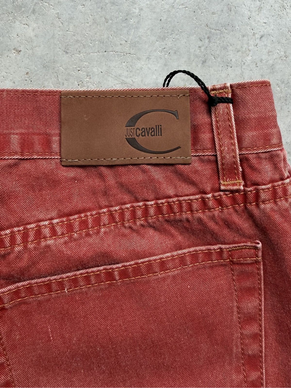 Just Cavalli SS00 Just Cavali Red Faded Denim Jeans Size US 32 / EU 48 - 5 Thumbnail