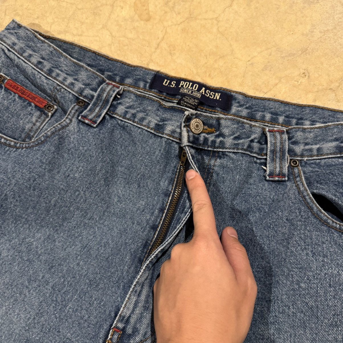 U.S. Polo Assn. Vintage 2000s US Polo Assn Baggy Carpenter Jorts Y2K Skater Size US 40 / EU 56 - 9 Thumbnail