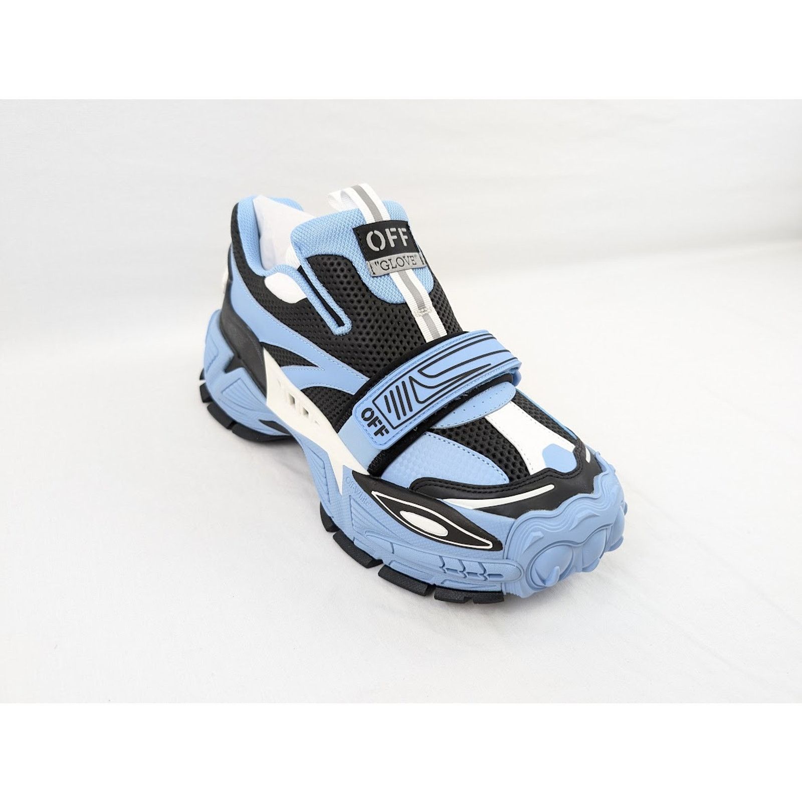 Off-White o1rshd1 Glove Slip On Sneakers in Light Blue/Black Size US 11 / EU 44 - 8 Thumbnail