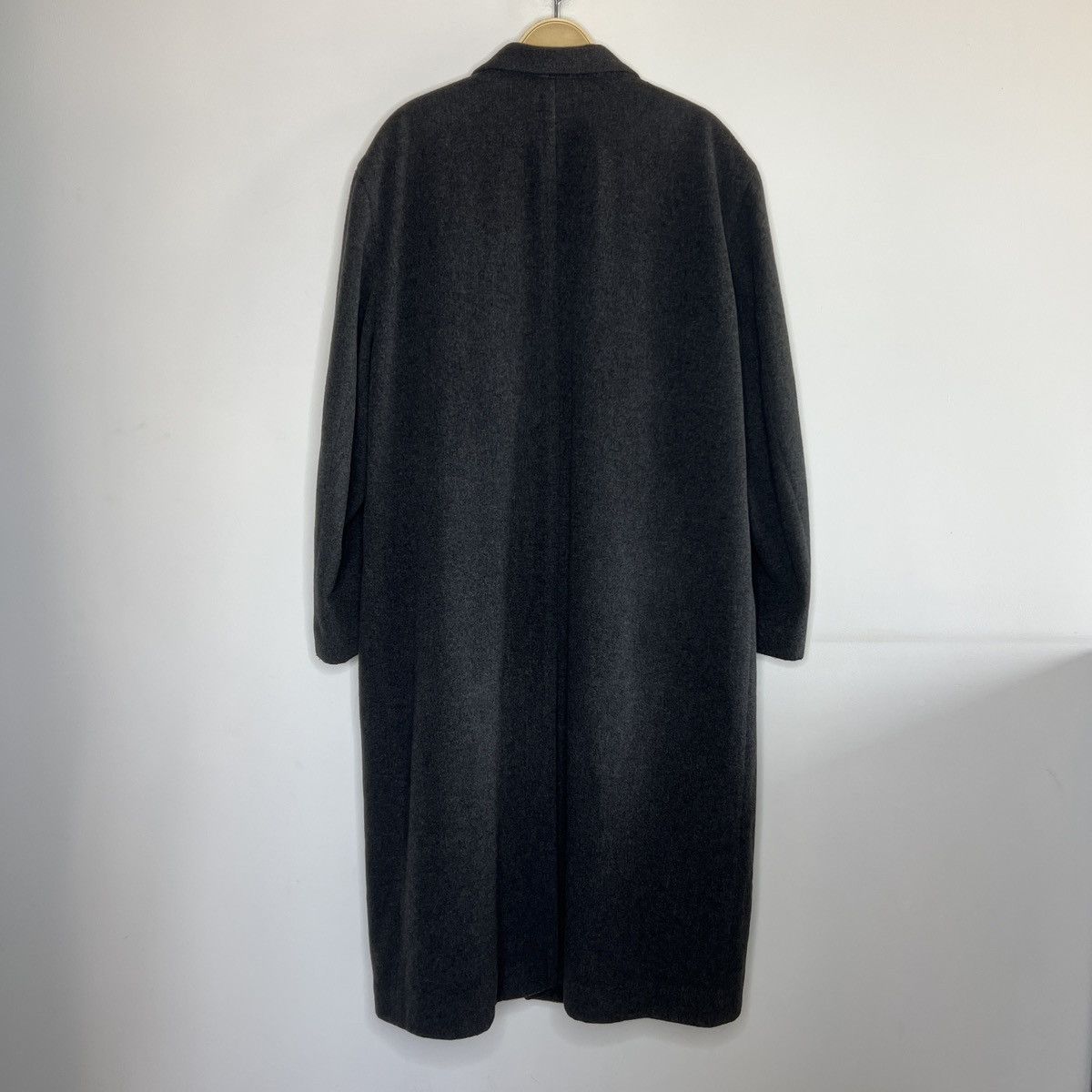 Hugo Boss × Vintage Vintage Hugo Boss Wool Cashmere Long Coat Jacket Grey 90s Size US XL / EU 56 / 4 - 12 Thumbnail