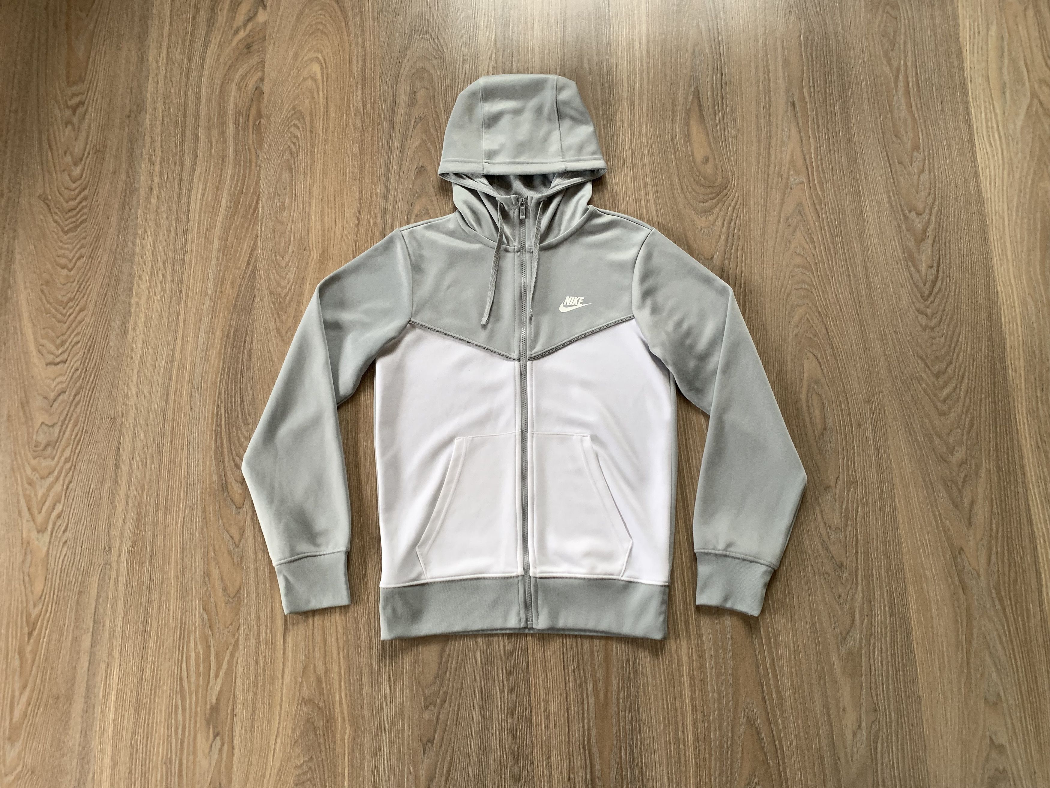 Nike × Vintage Nike Grey Zip Hood Jacket Size US XS / EU 42 / 0 - 2 Thumbnail