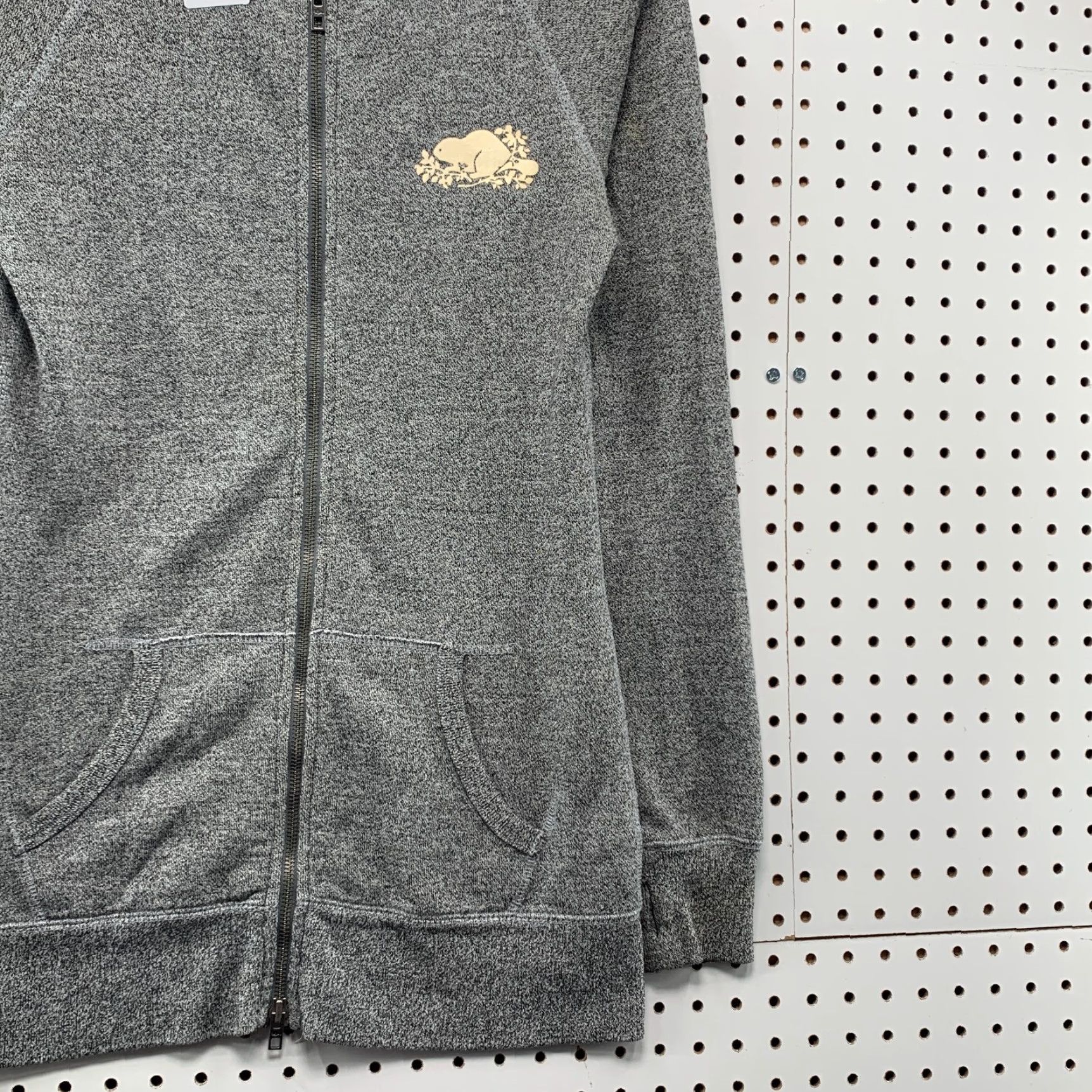 Roots Roots Fleece Zip Hooded Sweatshirt Womens Small Gray Beaver Logo - Adult Women - Size Small - Gray - Logo - 17X28 - Vintage? No. 90s? Not specified. Size S / US 4 / IT 40 - 6 Thumbnail