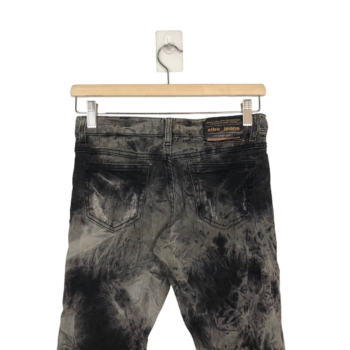 Japanese Brand 🔥SKINNY DENIM JEANS DISTRESSED ZIBE JEANS JAPAN MADE Size US 26 / EU 42 - 7 Thumbnail