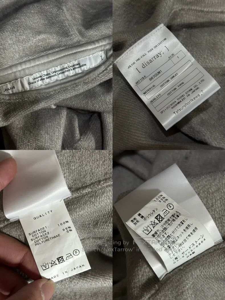 Julius Julius Distressed frayed zip-up hooded sweatshirt jacket Size US S / EU 44-46 / 1 - 8 Thumbnail