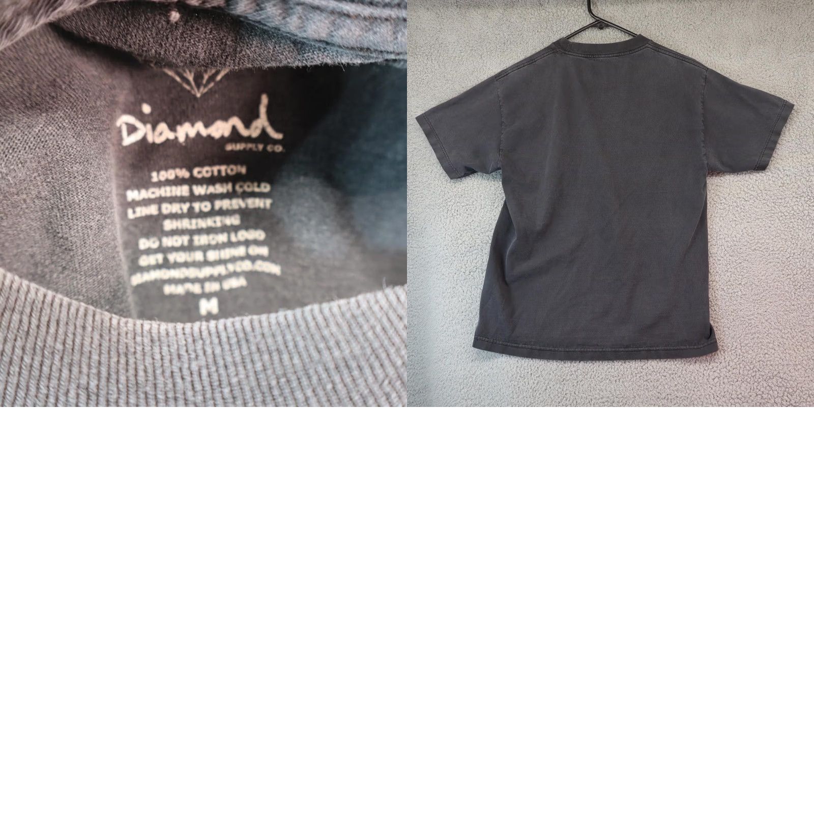 Diamond Supply Co. Diamond Supply Co. Black Shirt T-Shirt Mens M Short Sleeve Crew Neck 100% Cotton 2020s US Made Size US M / EU 48-50 / 2 - 8 Thumbnail