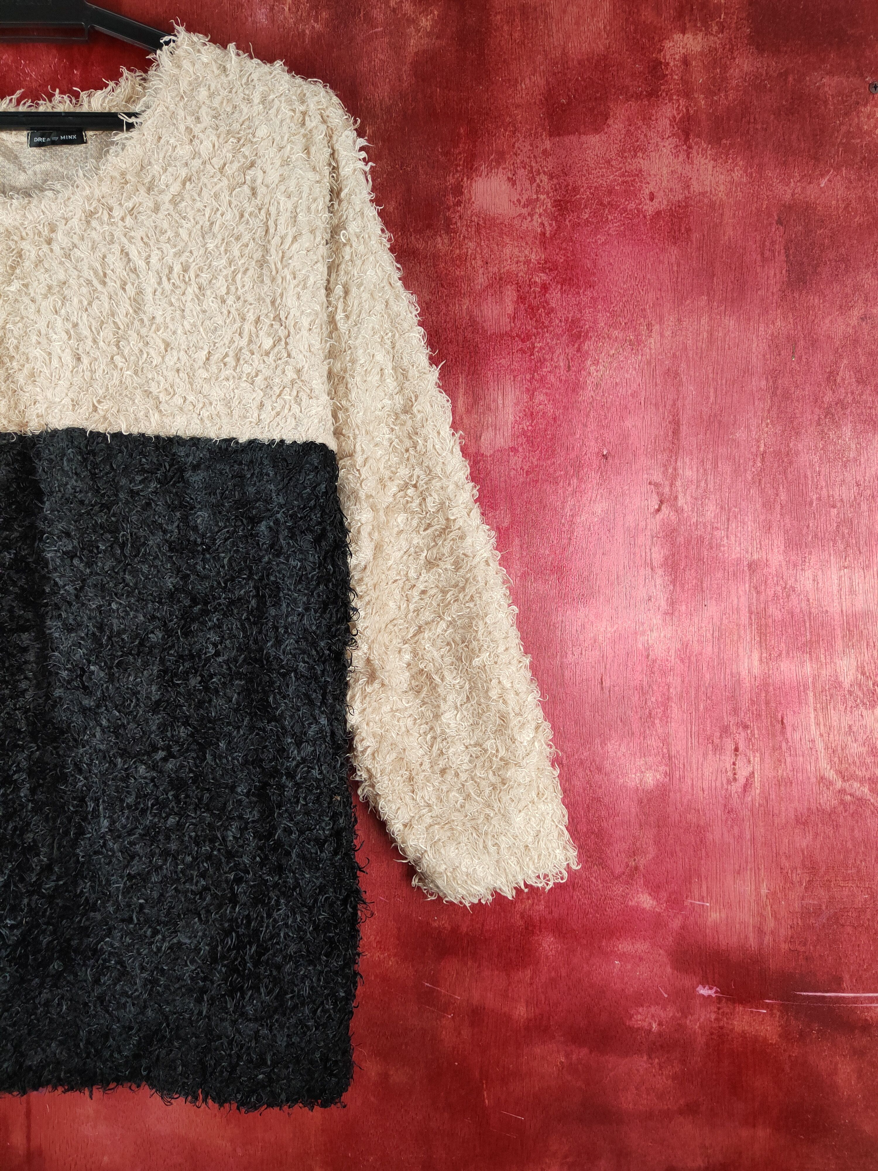 Japanese Brand × Vintage Drea my Minx Black Brown Fur Mohair Knitwear #S2187 Size L / US 10 / IT 46 - 5 Thumbnail