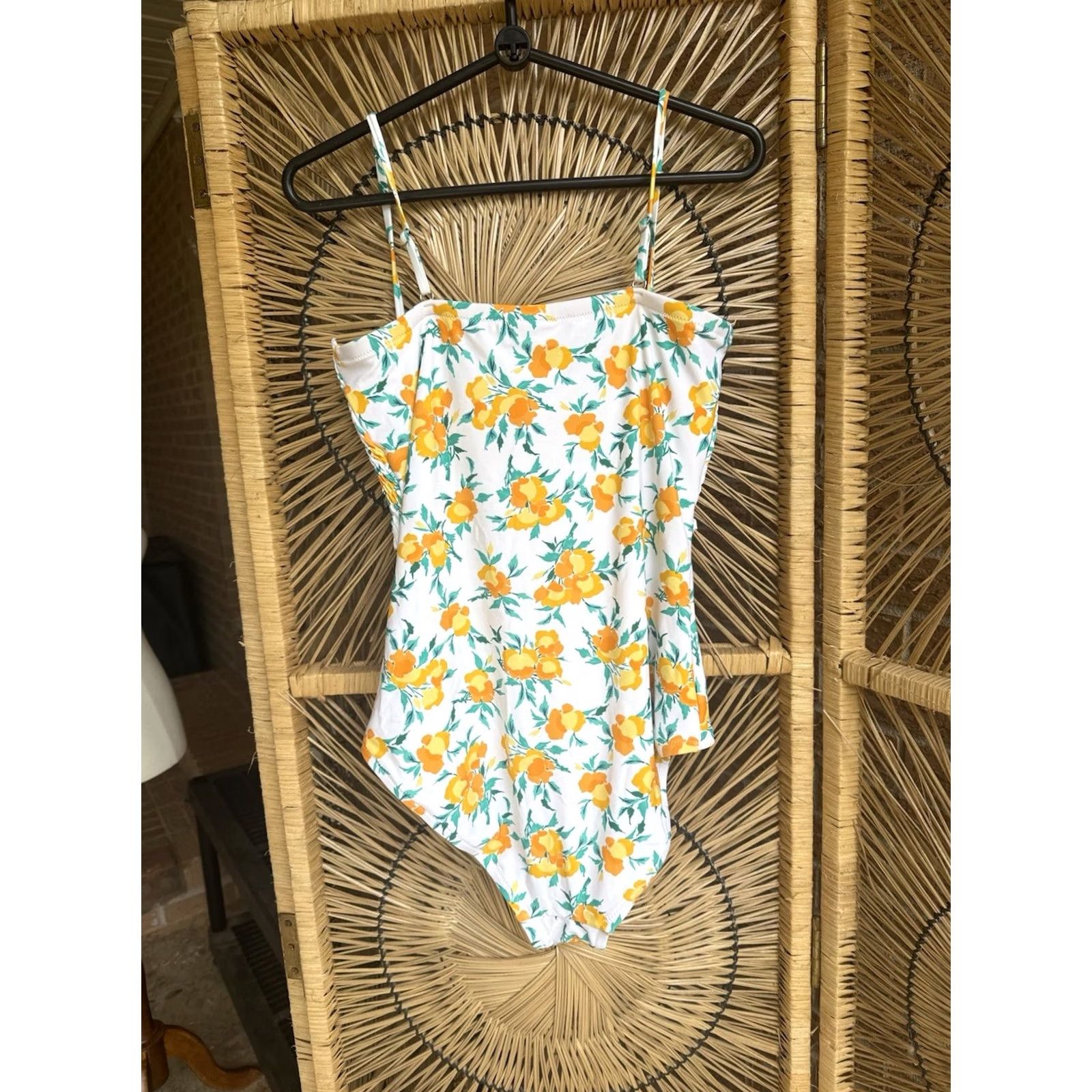 J.Crew J. Crew Factory One Piece Swimsuit Floral Smocked Yellow M Women Medium Size ONE SIZE - 7 Thumbnail