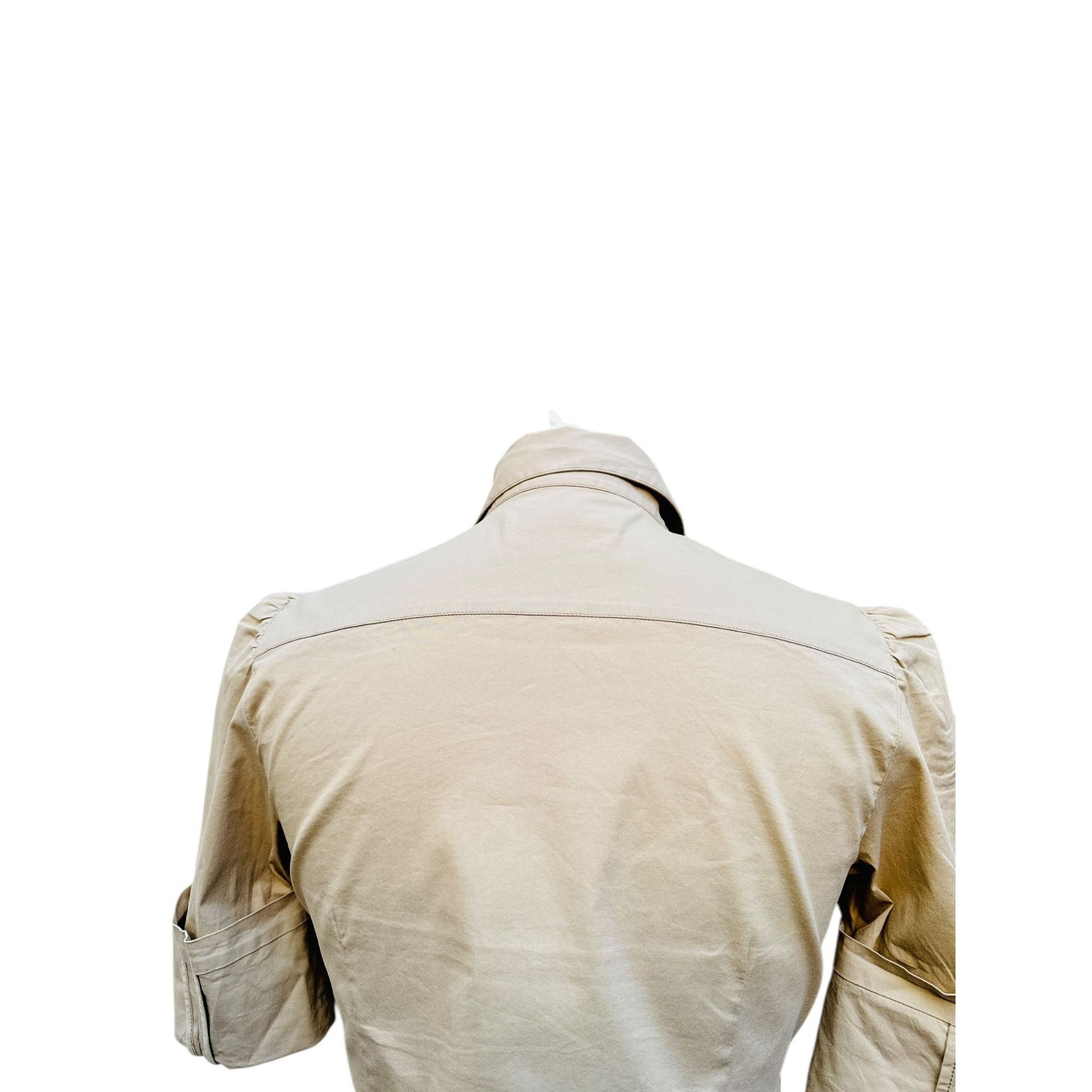 Prada Beige Short Sleeves Shirt Size XS / US 0-2 / IT 36-38 - 5 Thumbnail