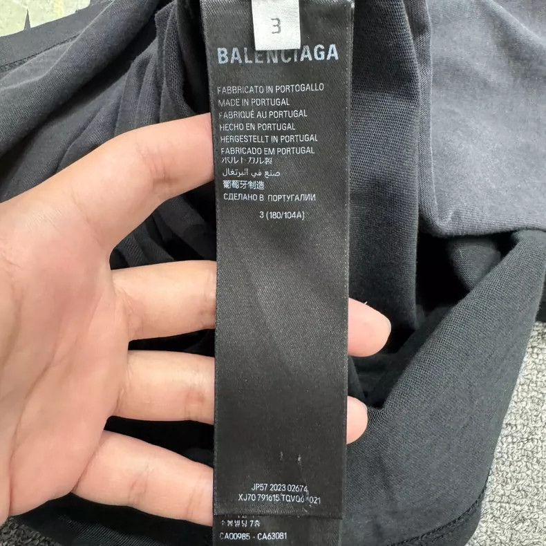 Balenciaga Balenciaga Tape Letter Patchwork Short Sleeve Size US L / EU 52-54 / 3 - 6 Thumbnail