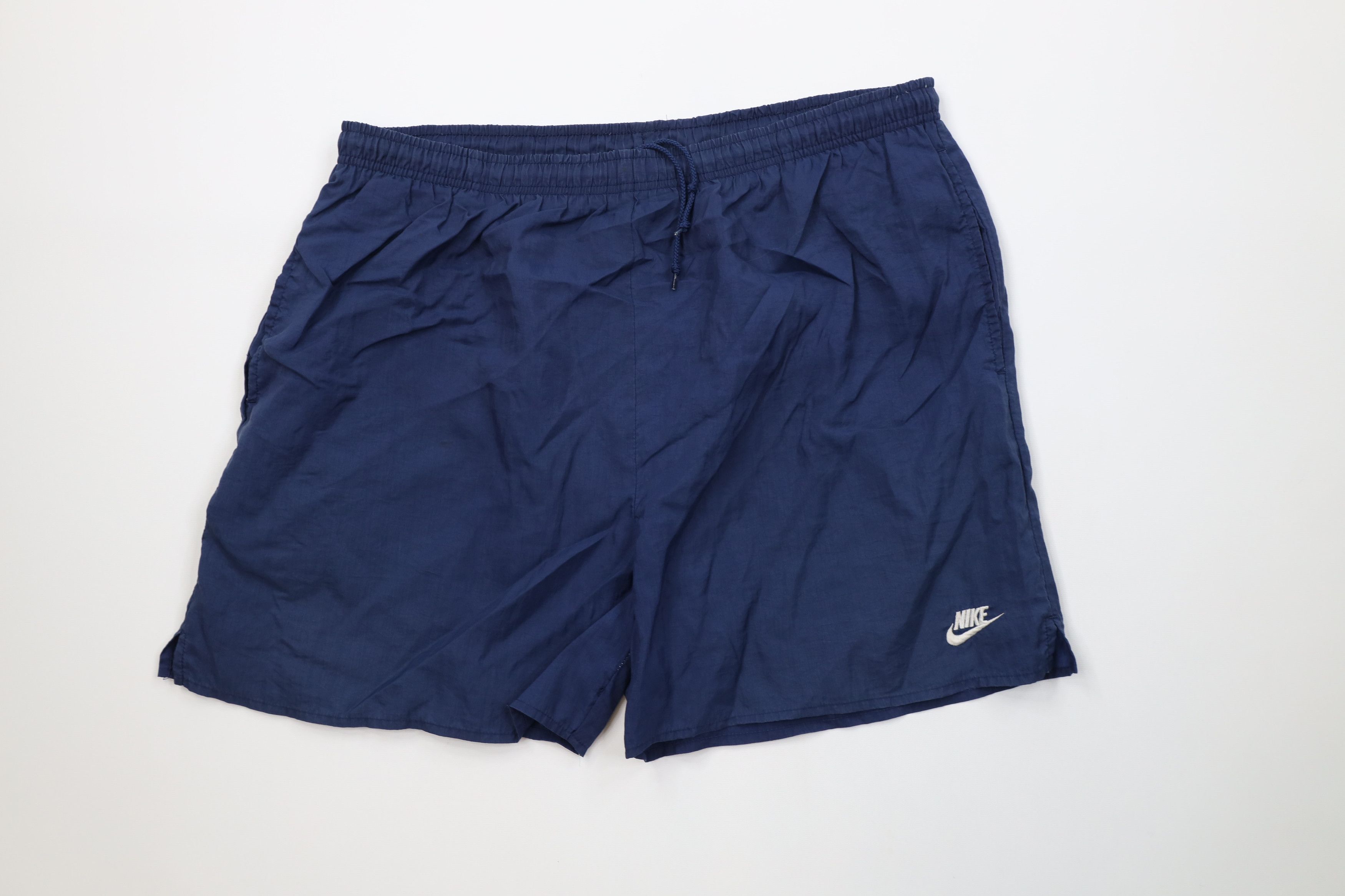 Nike Vintage 90s Nike Travis Scott Big Swoosh Lined Shorts Blue Size US 34 / EU 50 - 1 Thumbnail