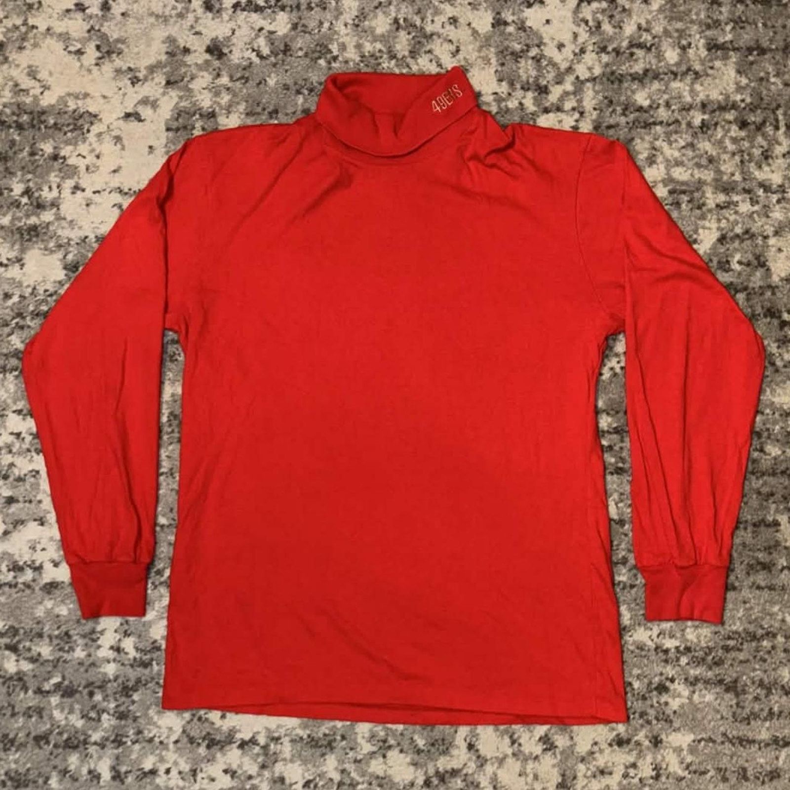 NFL Vintage 80s San Francisco 49ers Turtleneck Sports Shirt Size US L / EU 52-54 / 3 - 4 Thumbnail