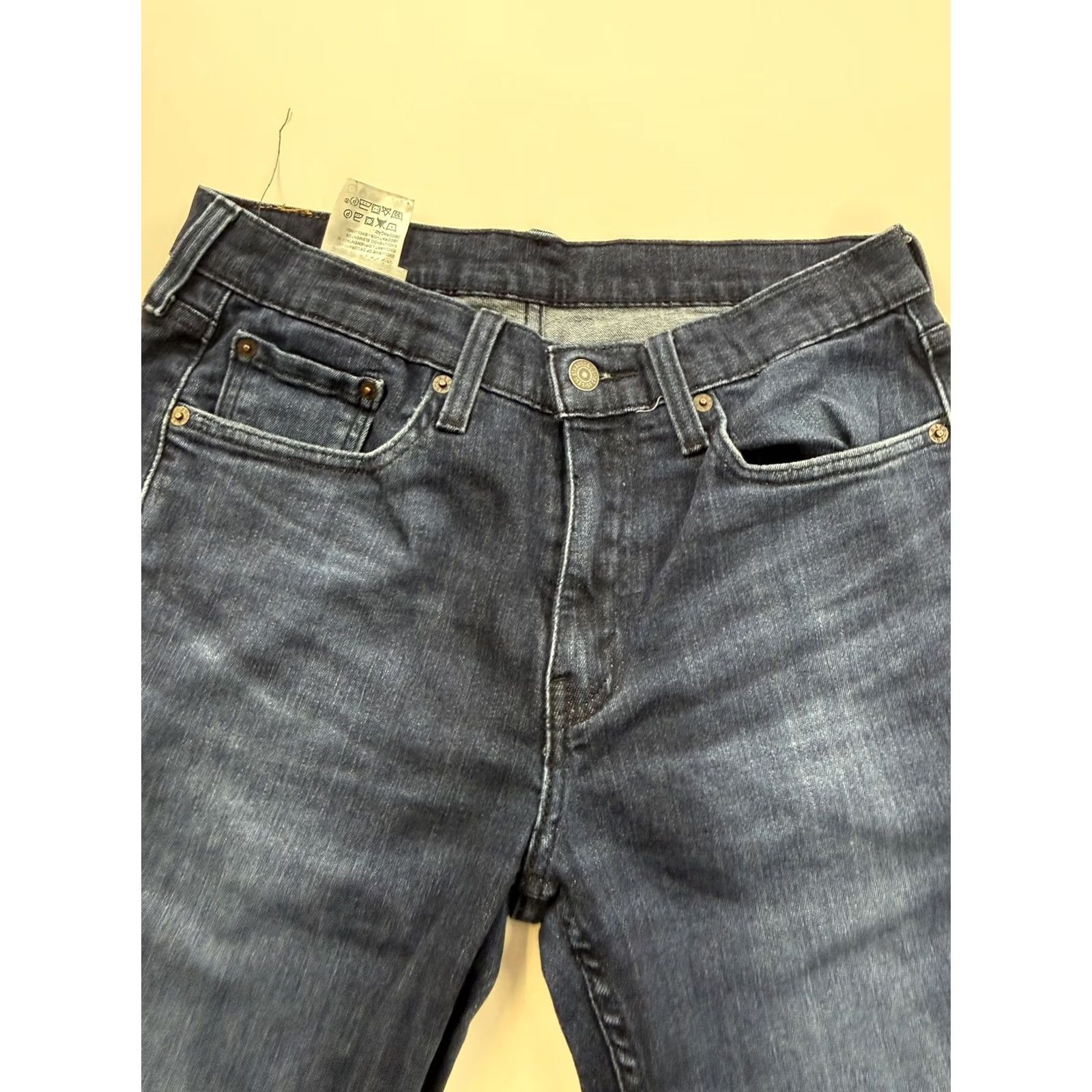 Levi's Levi's 514 Jeans Mens 30x30 Blue Medium Wash Straight Leg Stretch Denim Pants Size US 30 / EU 46 - 2 Thumbnail
