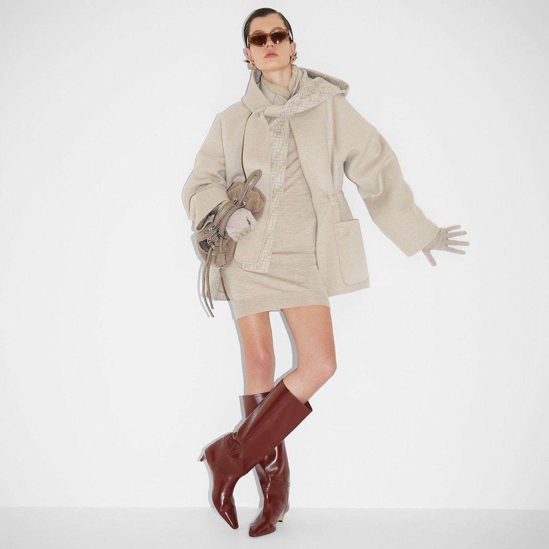 Fendi o1s1wg111025 F Fold Boots in Dark Red Size US 6 / IT 36 - 5 Thumbnail