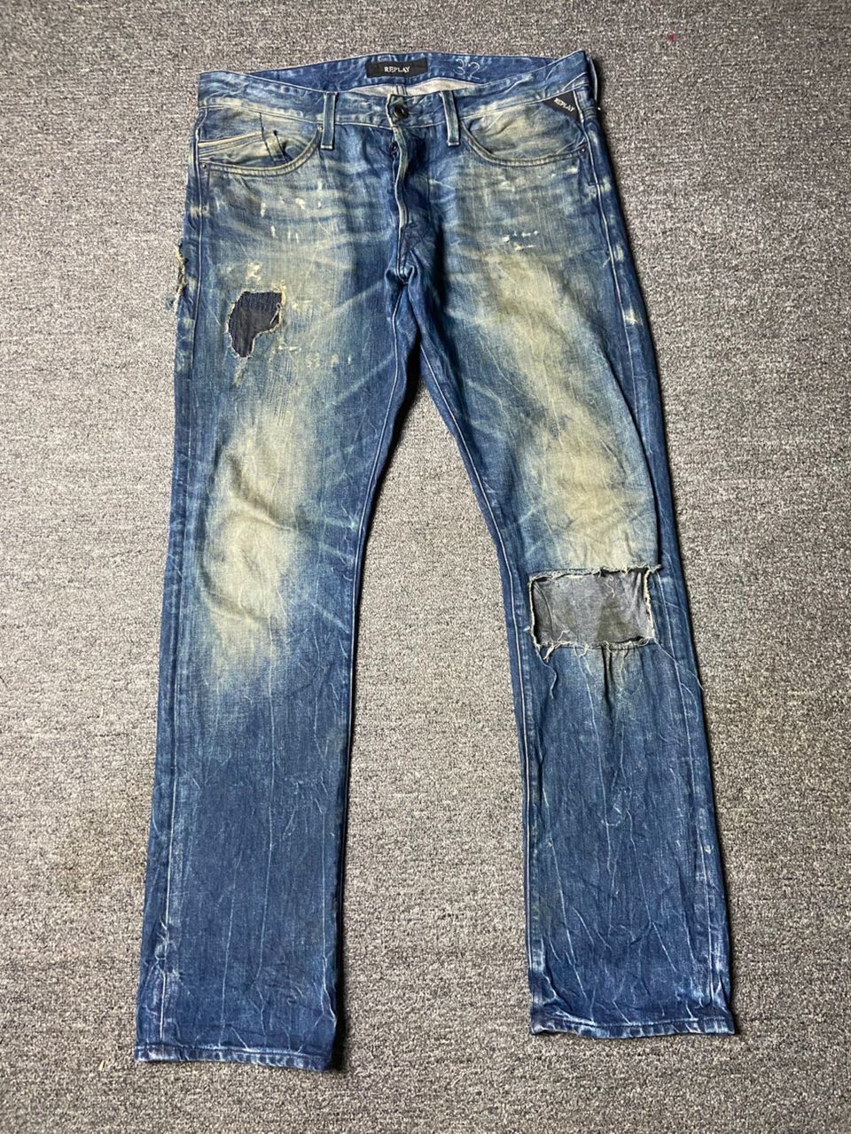 Replay REPLAY Distressed Denim Ripped Jeans (141) Size US 35 - 1 Thumbnail