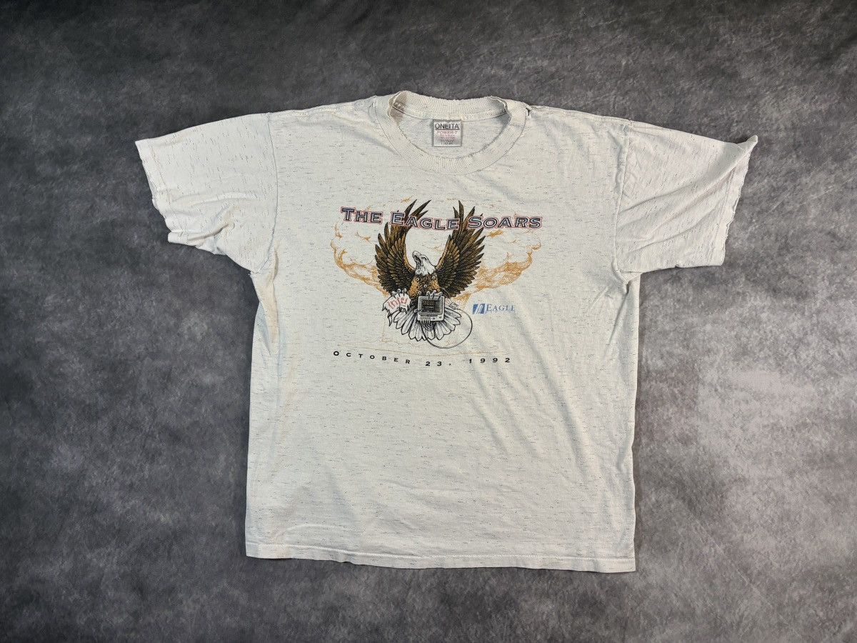 Vintage Vintage Thrashed Tee Eagle Motorcycle Harley Distressed USA Size US L / EU 52-54 / 3 - 9 Thumbnail