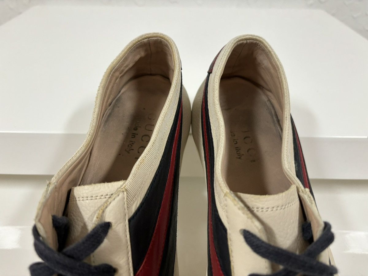 Designer × Gucci × Paolo Gucci FALACER Web Hebron Leather Stripe Low-Top Sneakers Trainers Size US 7.5 / EU 40-41 - 15 Thumbnail