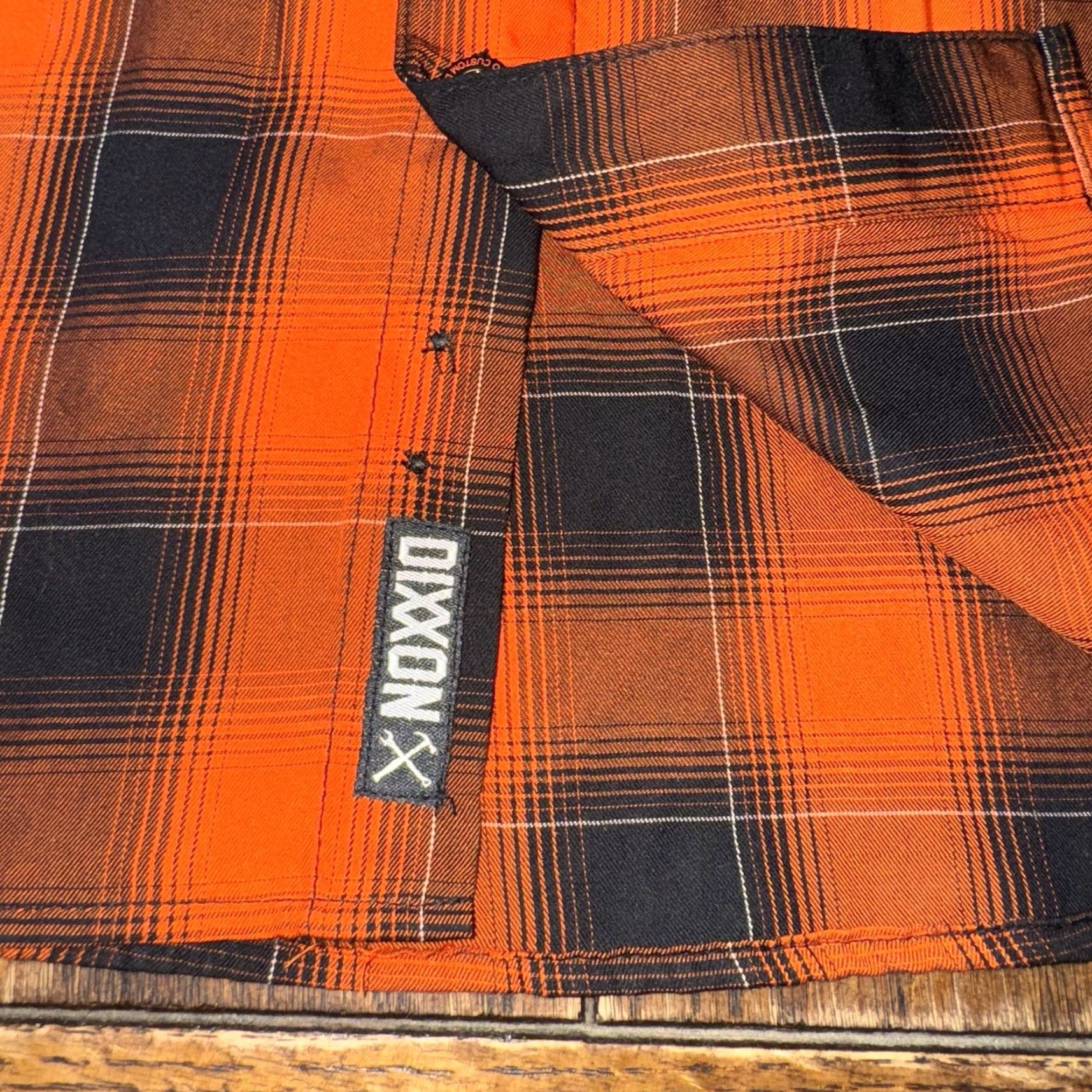 Vintage Dixxon Shirt Mens XS Orange The Trifecta Flannel Plaid Low Rider West Coast Shirt Casual Travel Workwear Pocket Button-Up Short Sleeve Size US XS / EU 42 / 0 - 4 Thumbnail
