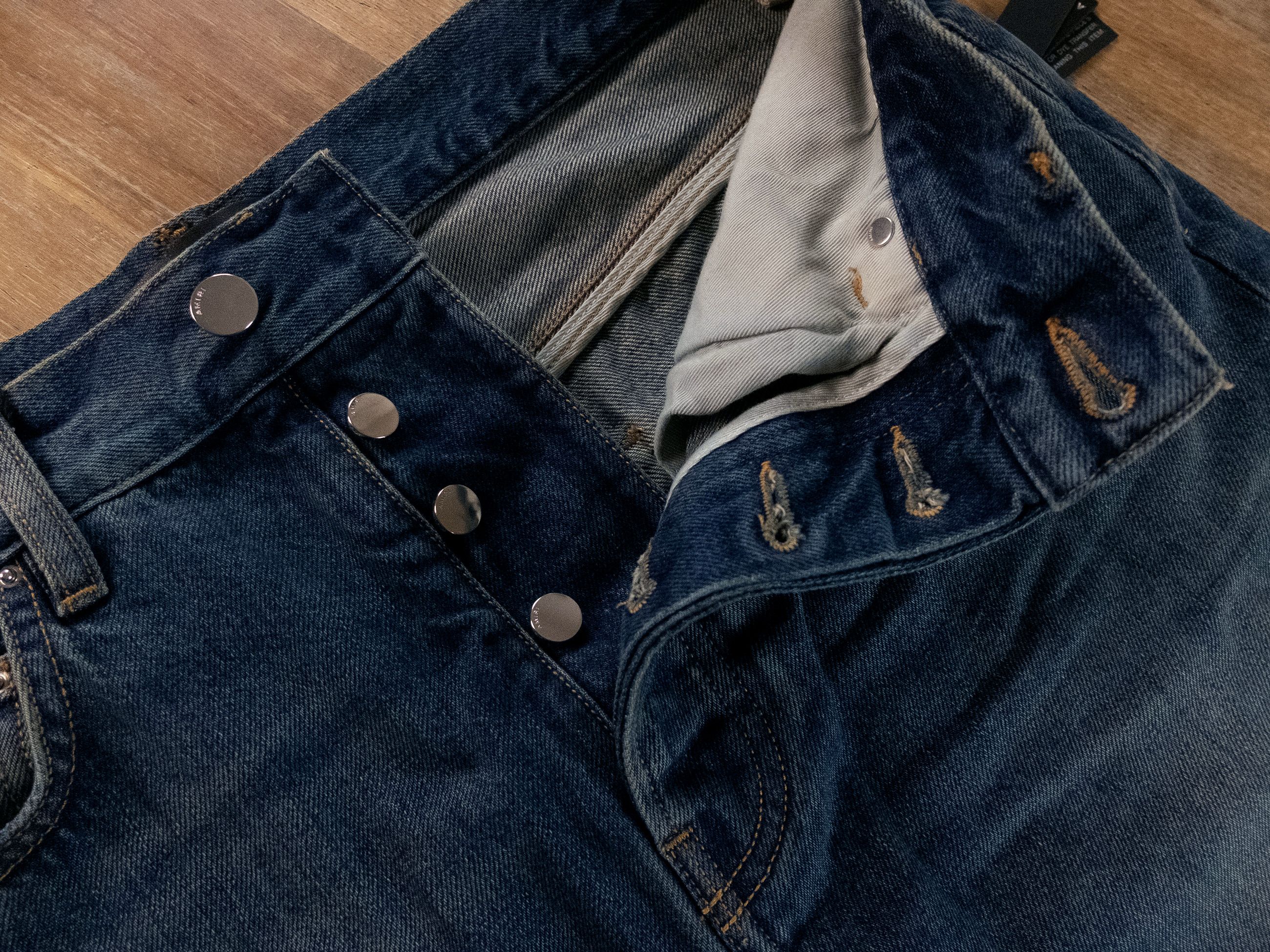 Amiri AMIRI dark blue released hem straight jeans Size 32 Size US 32 / EU 48 - 8 Thumbnail