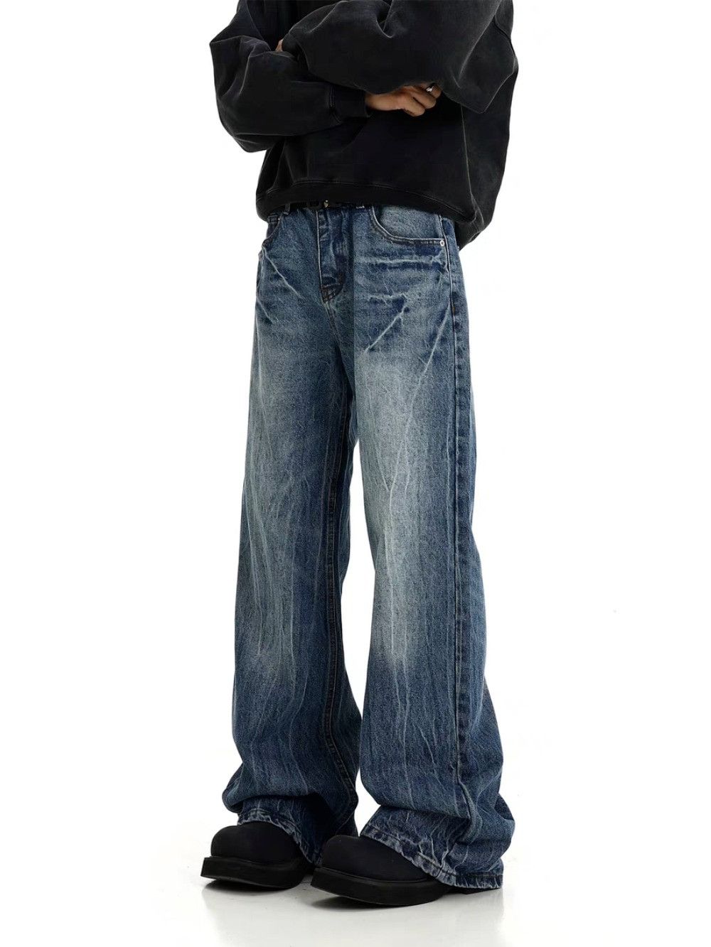 Japanese Brand × Jean Men Baggy Gradient Color Denim Jeans Size US 30 / EU 46 - 3 Thumbnail