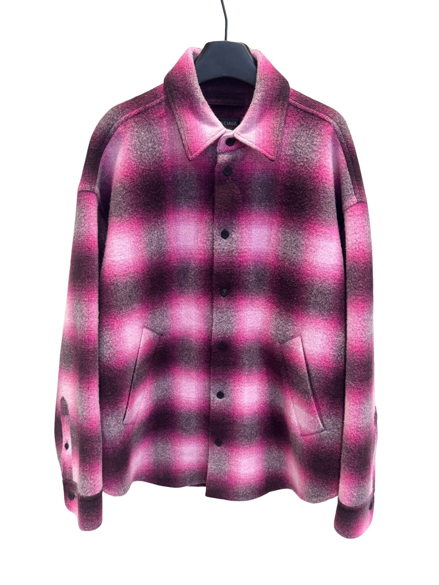 Balenciaga Balenciaga Pink Plaid Wool Coat Size 34 Size XS / US 0-2 / IT 36-38 - 1 Thumbnail