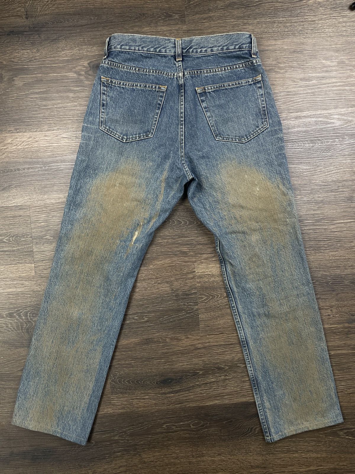 Helmut Lang Distressed Mud Denim - Helmut Lang 1998 Size US 31 - 5 Thumbnail