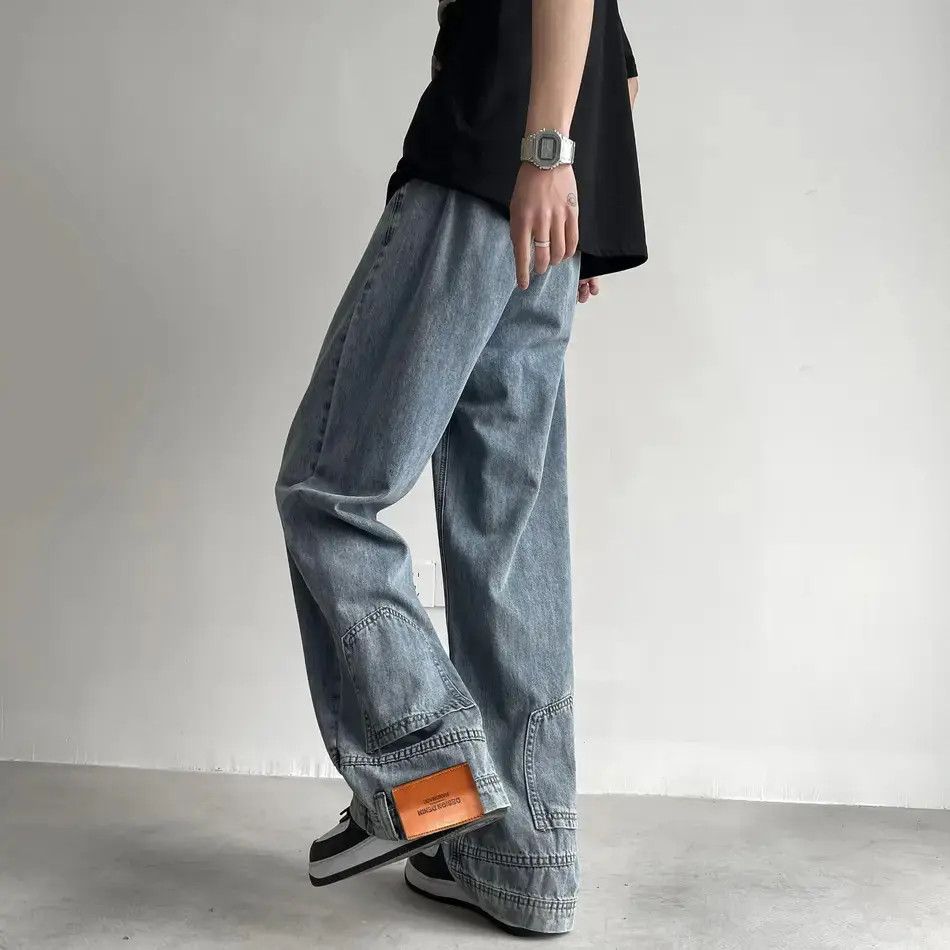 Japanese Brand Loose straight leg casual wide leg jeans Size US 32 / EU 48 - 1 Thumbnail