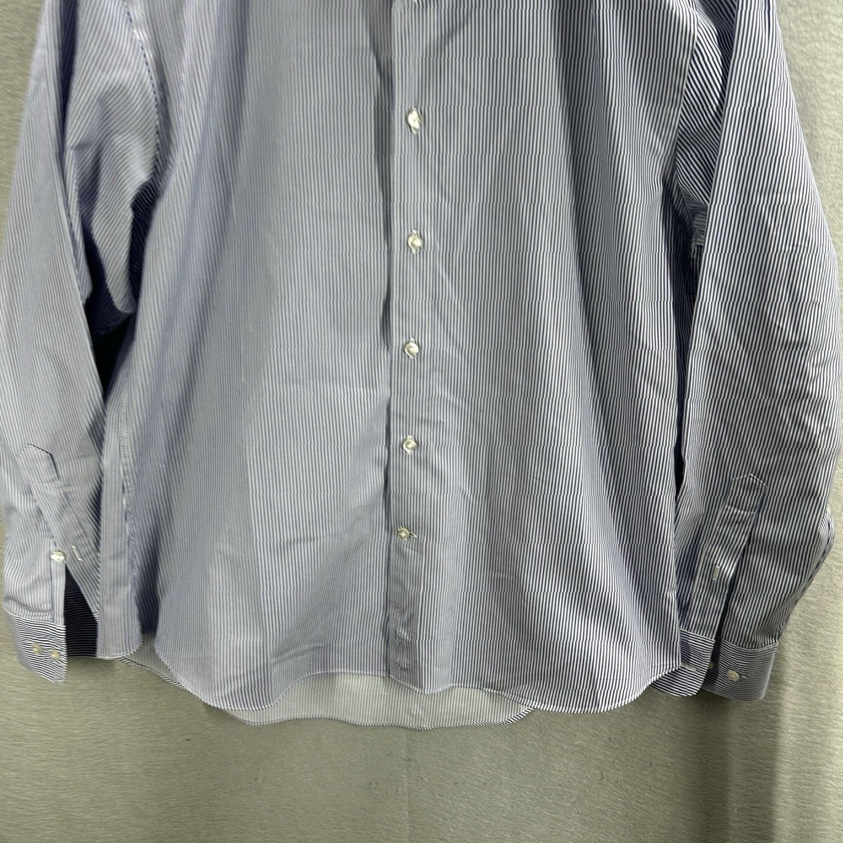 Suitsupply Suitsupply Shirt Men's Small Blue Striped Egyptian Cotton Extra Slim Fit Preppy Size US S / EU 44-46 / 1 - 4 Thumbnail
