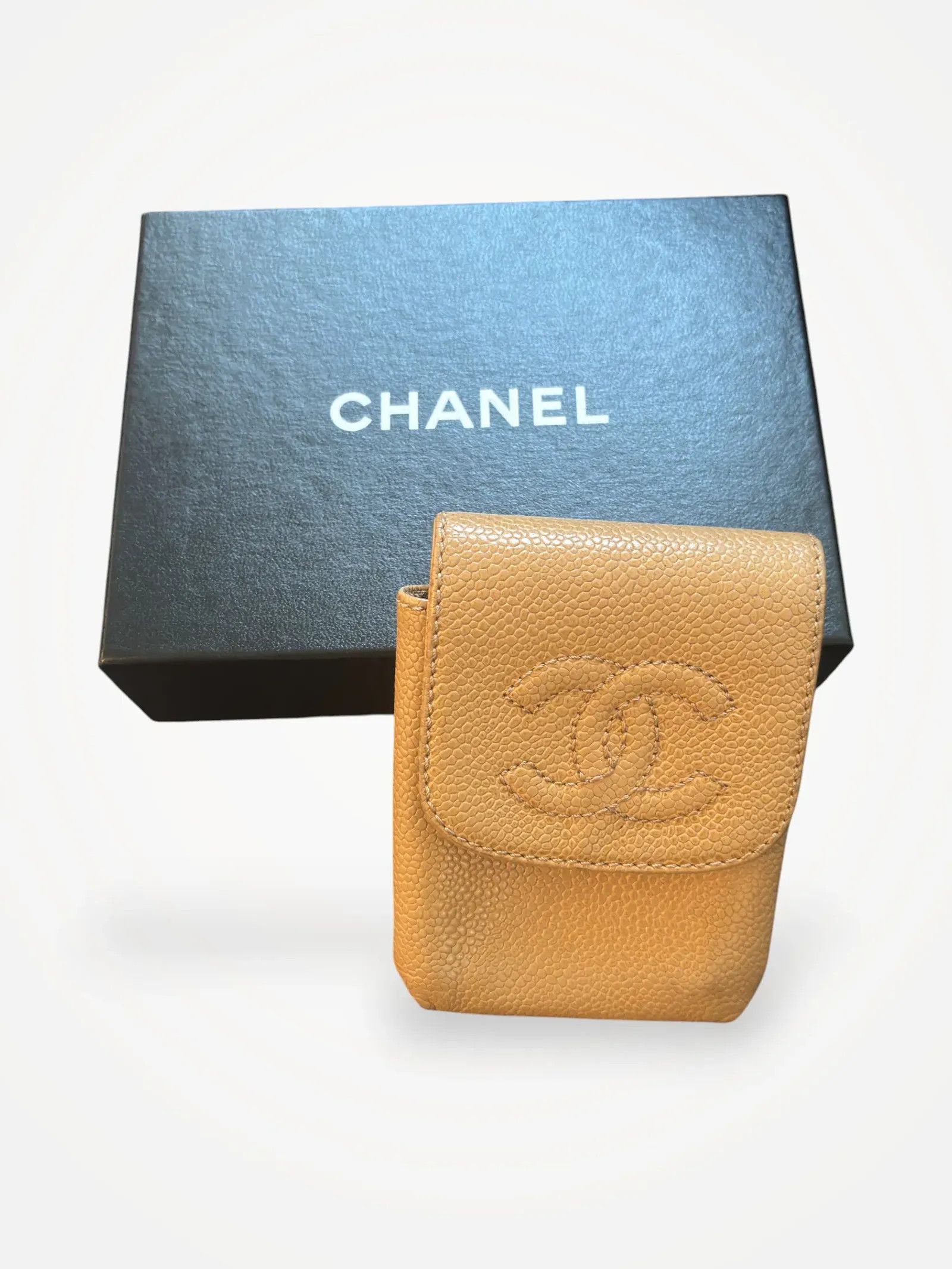 Chanel Chanel Chanel Beige Caviar Leahter Cigarette Case Pouch Bag Size ONE SIZE - 1 Thumbnail