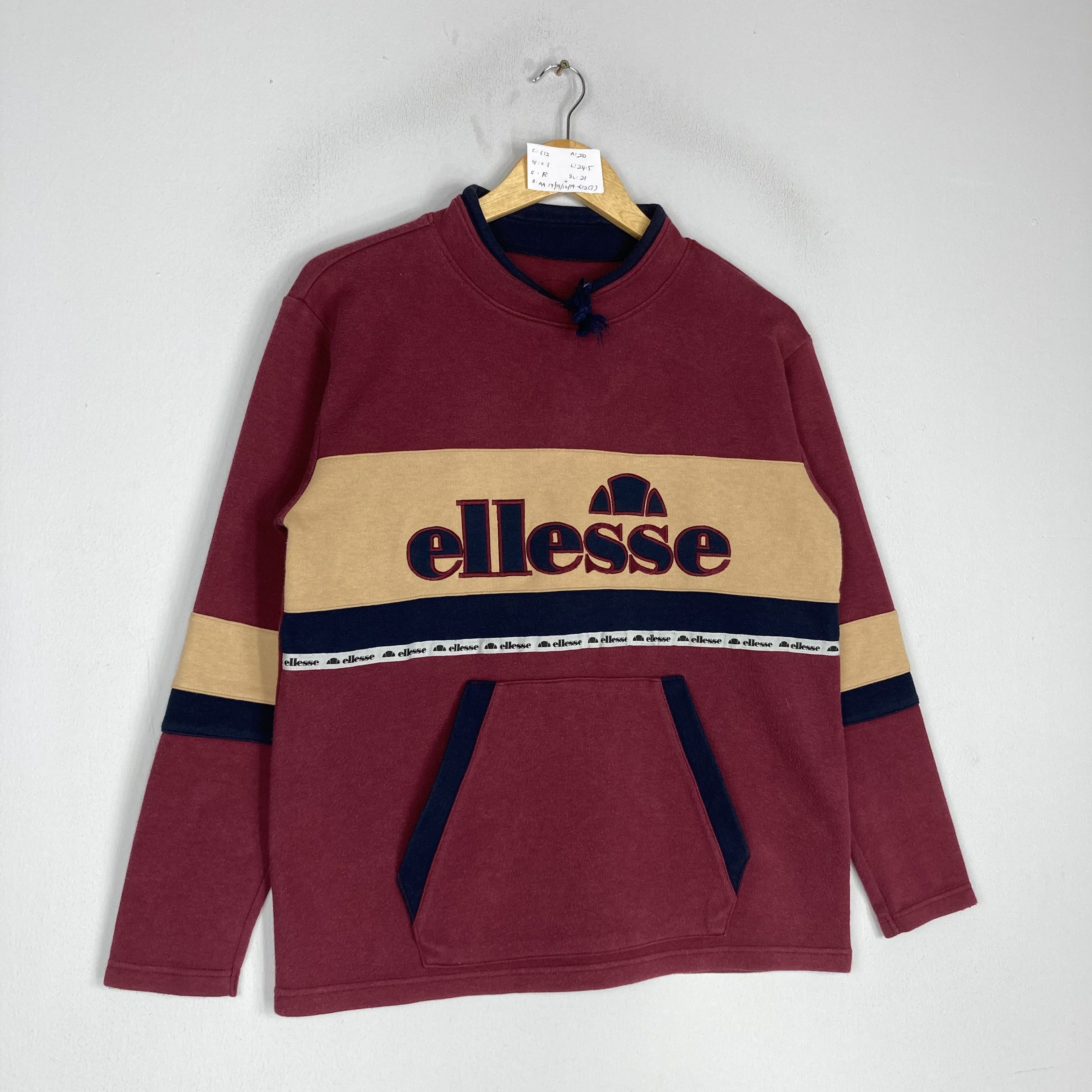Ellesse Vintage 90s ELLESSE Striped Sweatshirt Big Logo Size US M / EU 48-50 / 2 - 3 Thumbnail