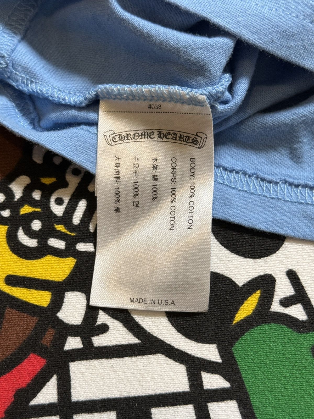 Chrome Hearts Chrome Hearts Boys Blue Scroll Long Sleeve Tee Size US XXS / EU 40 - 8 Thumbnail