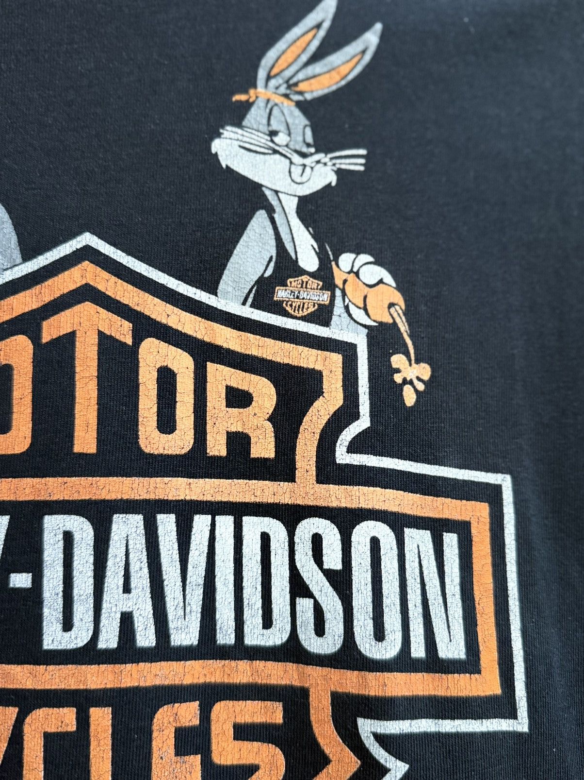 Harley Davidson Vintage 90s Harley Davidson Lonney Tones Two Tone Faded Tee Size US L / EU 52-54 / 3 - 7 Thumbnail
