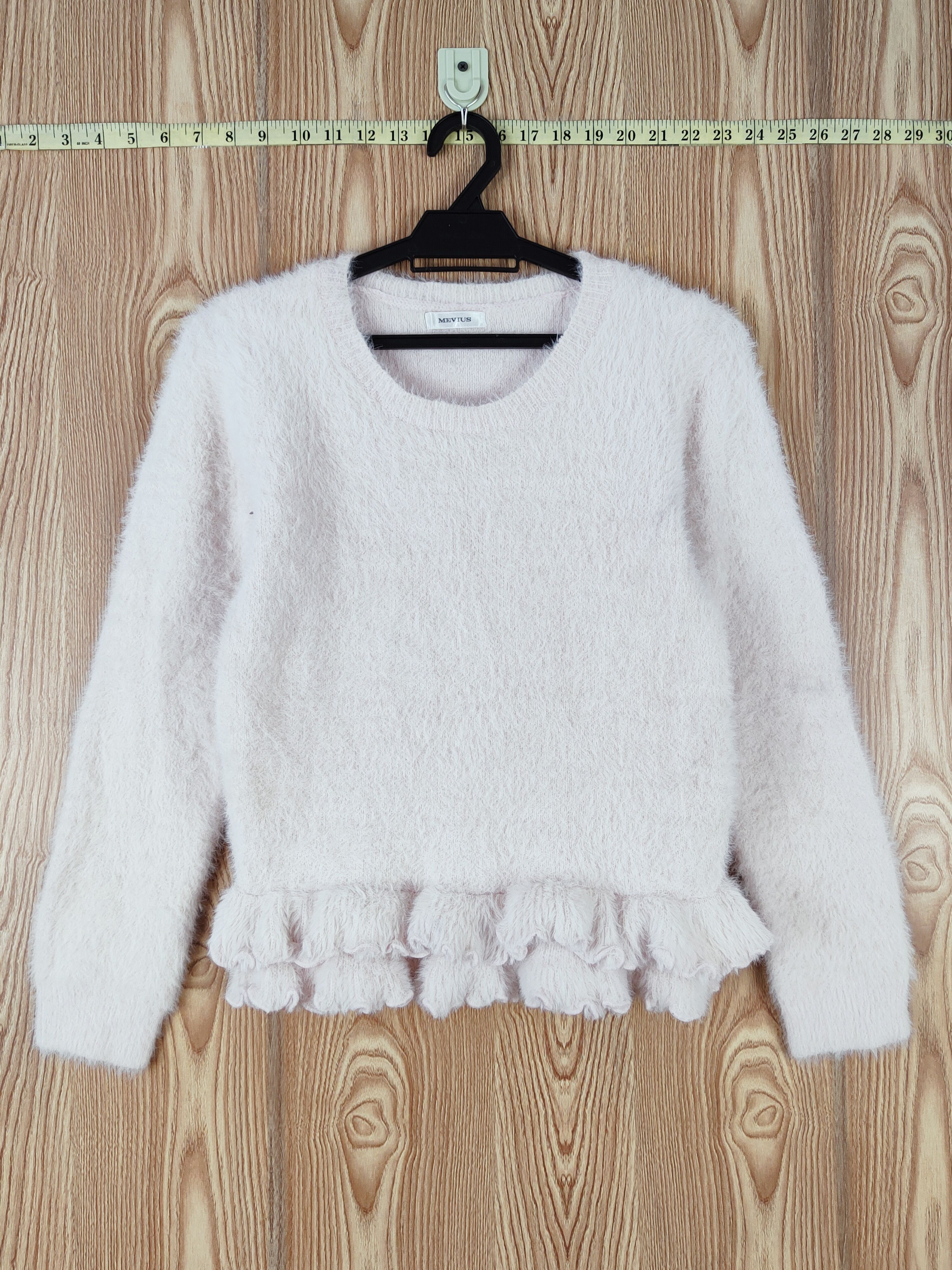 Japanese Brand × Vintage Vintage design Mevius Pink Fur Mohair Knitwear Size S / US 4 / IT 40 - 1 Thumbnail