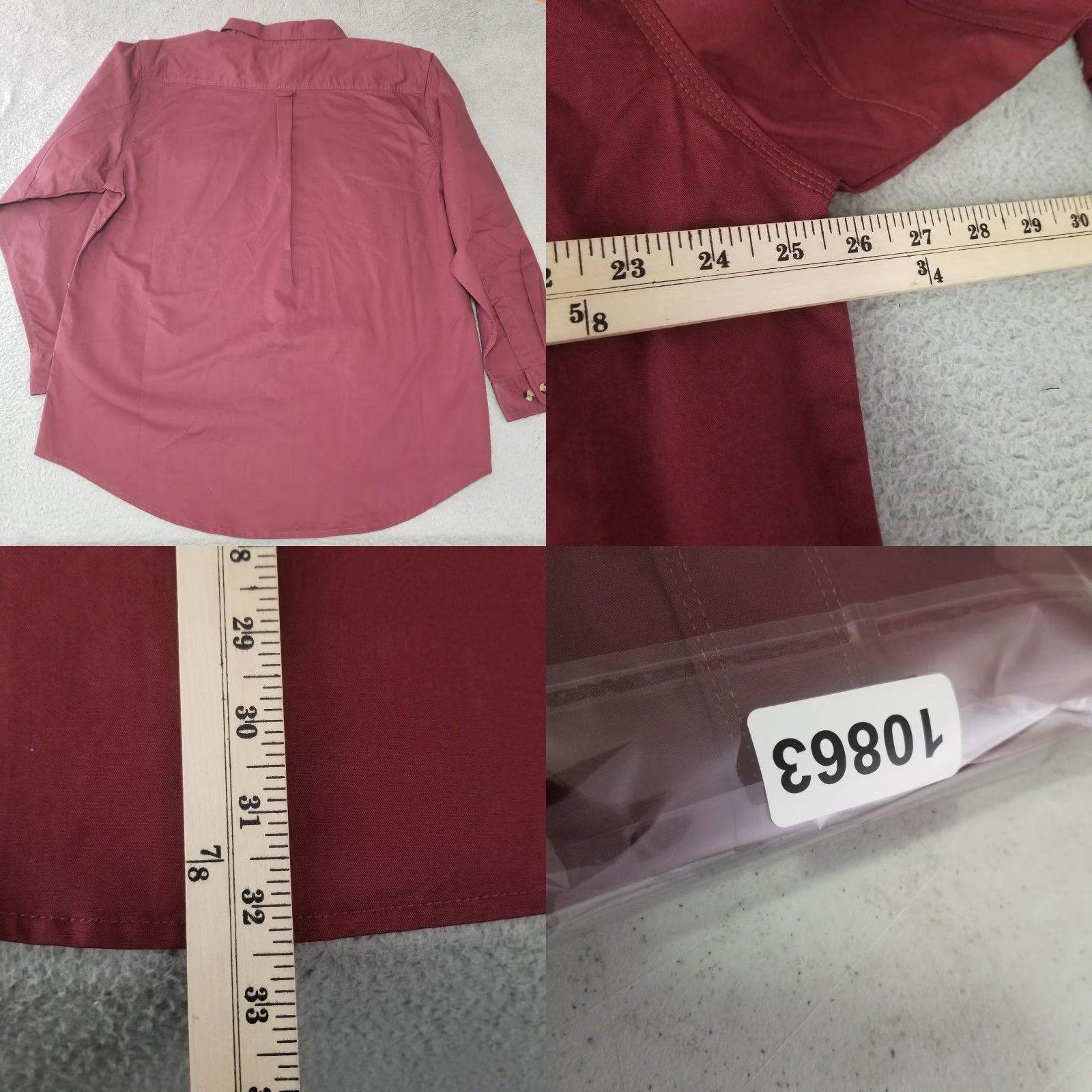 Eddie Bauer Eddie Bauer Shirt Mens Extra Large Burgundy Workwear Long Sleeve Logger Cotton Size US XL / EU 56 / 4 - 8 Thumbnail