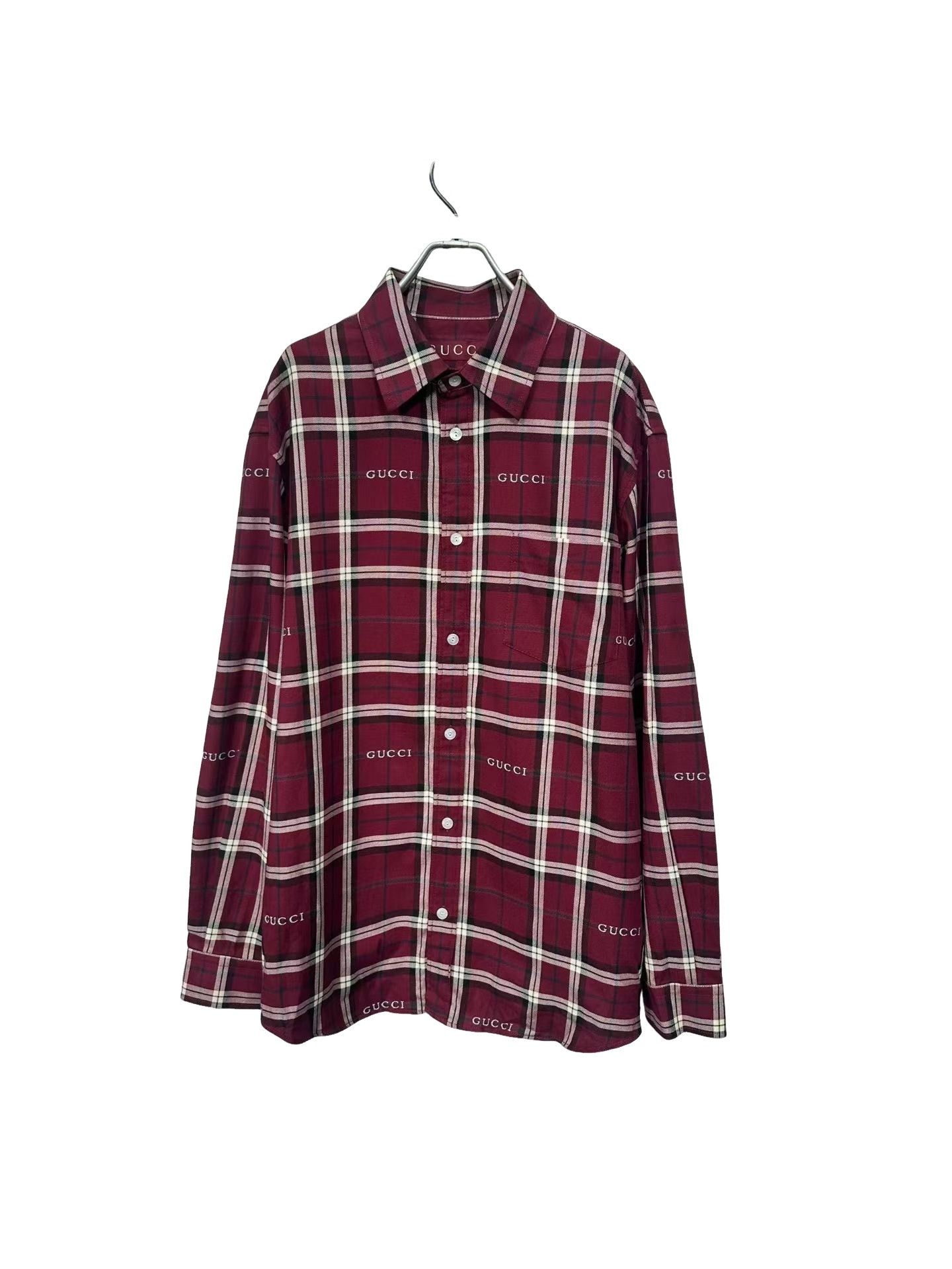 Gucci Gucci Plaid Logo Long Sleeve Shirt 48 Size US M / EU 48-50 / 2 - 1 Thumbnail