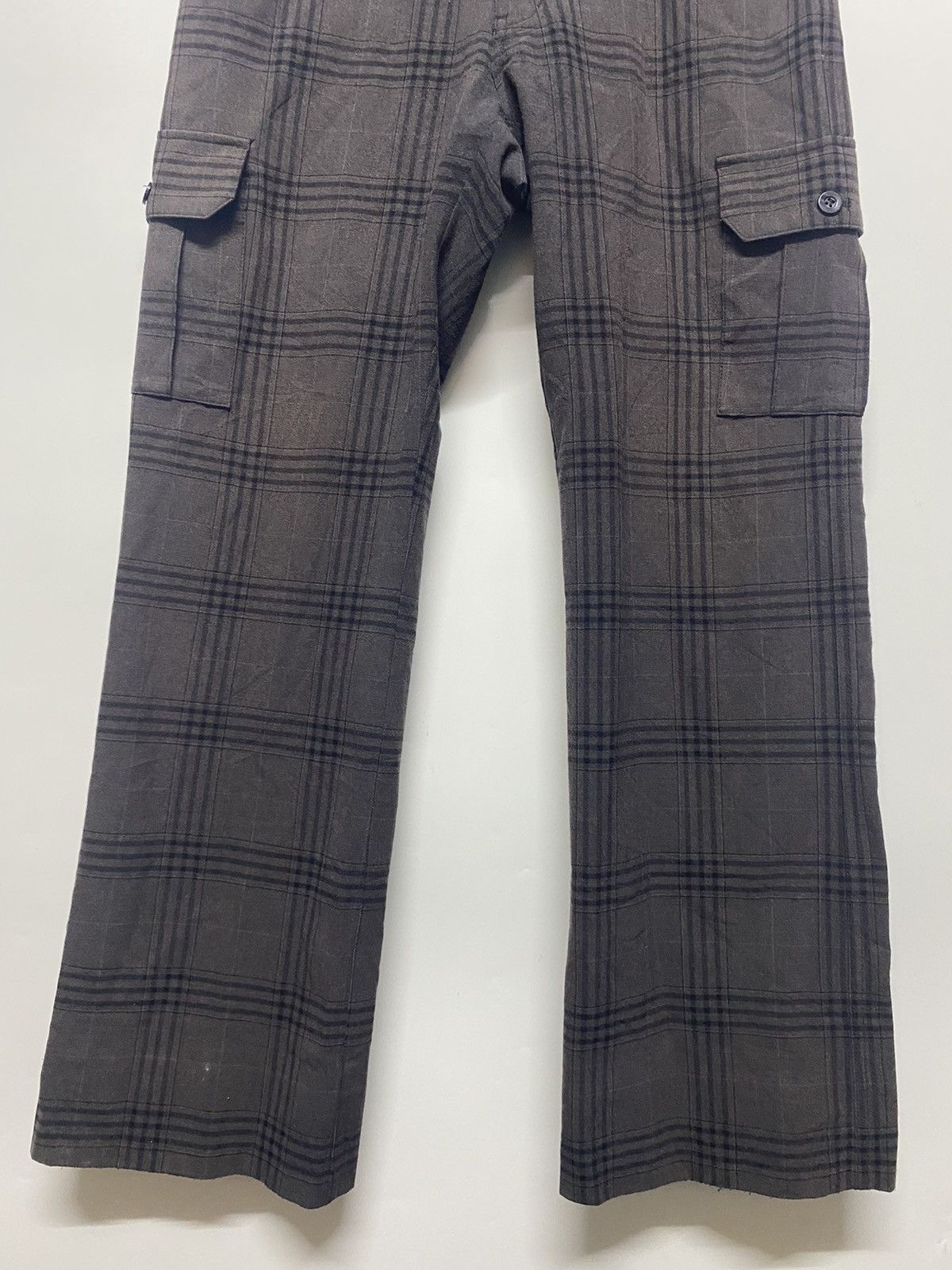 Designer × Japanese Brand Ignio Pants Womens Brown Plaid Cargo Multi Pocket Japanese Size 32" / US 10 / IT 46 - 6 Thumbnail