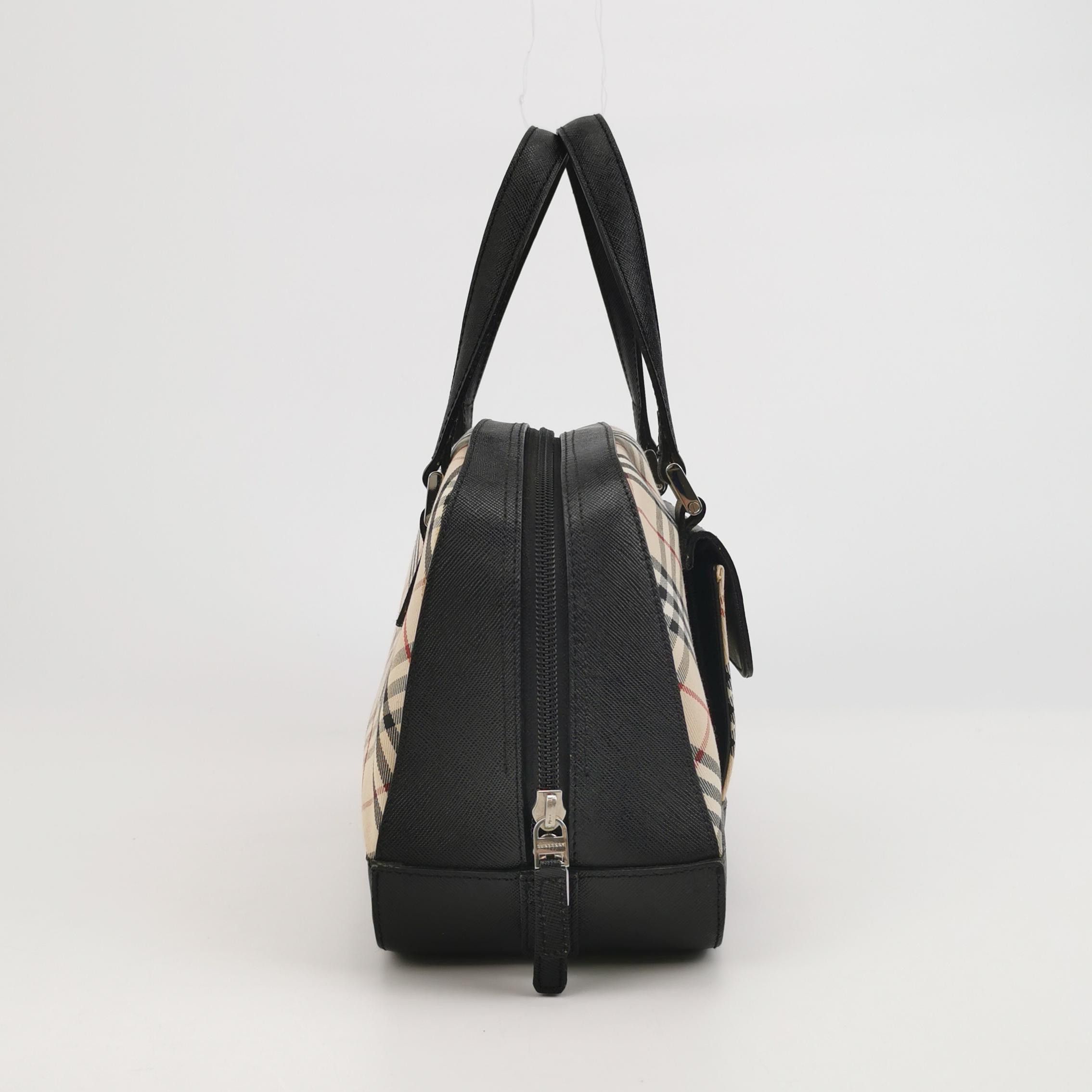 Burberry burberry leather plaid handle bag 0099 Size ONE SIZE - 4 Thumbnail