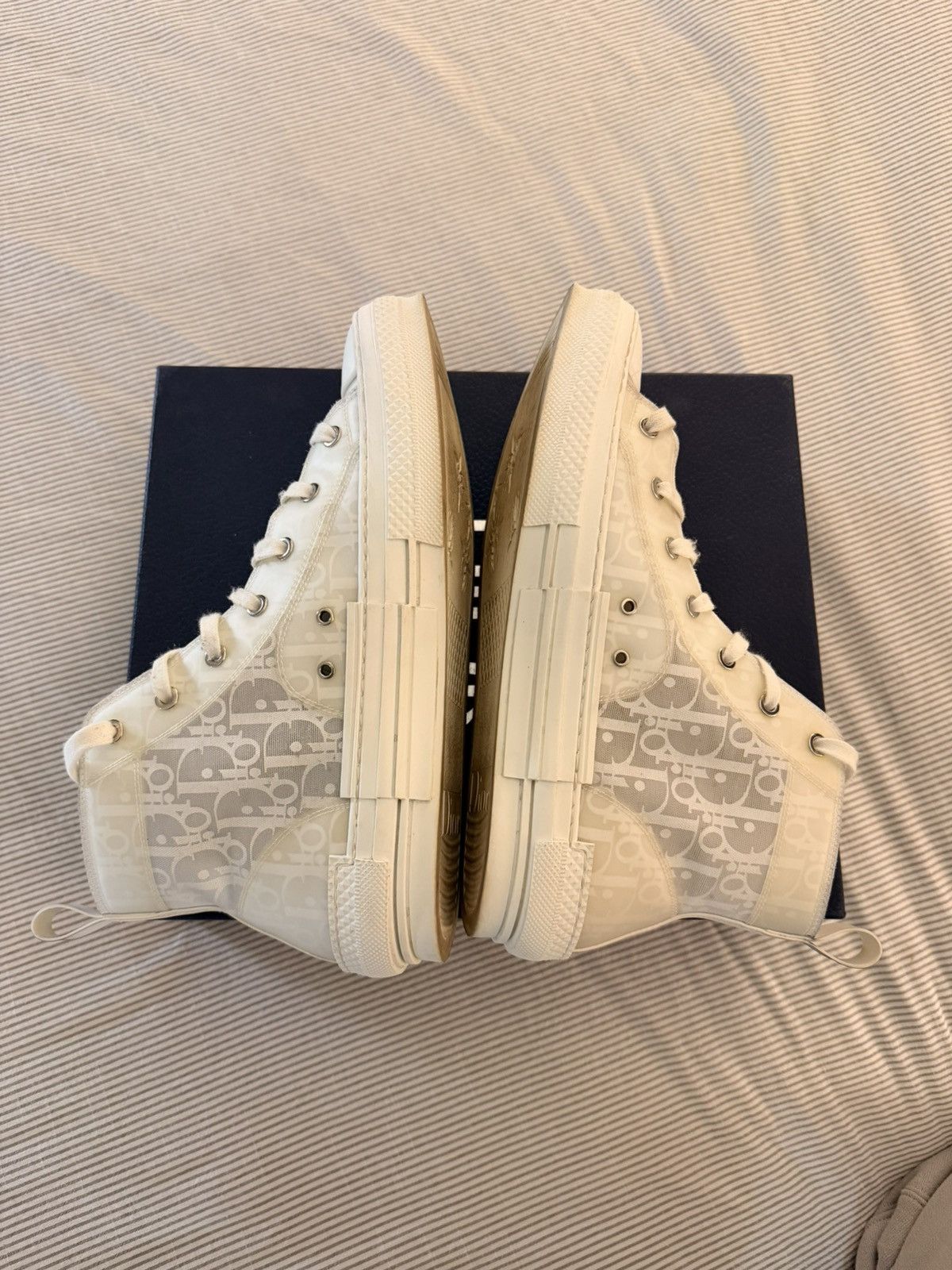 Dior Dior B23 High Top White Oblique Size 43EU Size US 10 / EU 43 - 7 Thumbnail