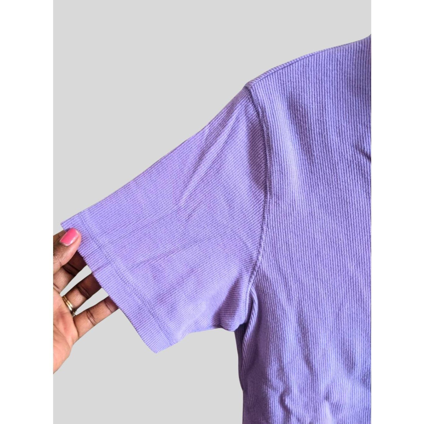 Orvis Orvis Purple Shawl Collar Knit Top Women’s Small Short Sleev Size S / US 4 / IT 40 - 6 Thumbnail