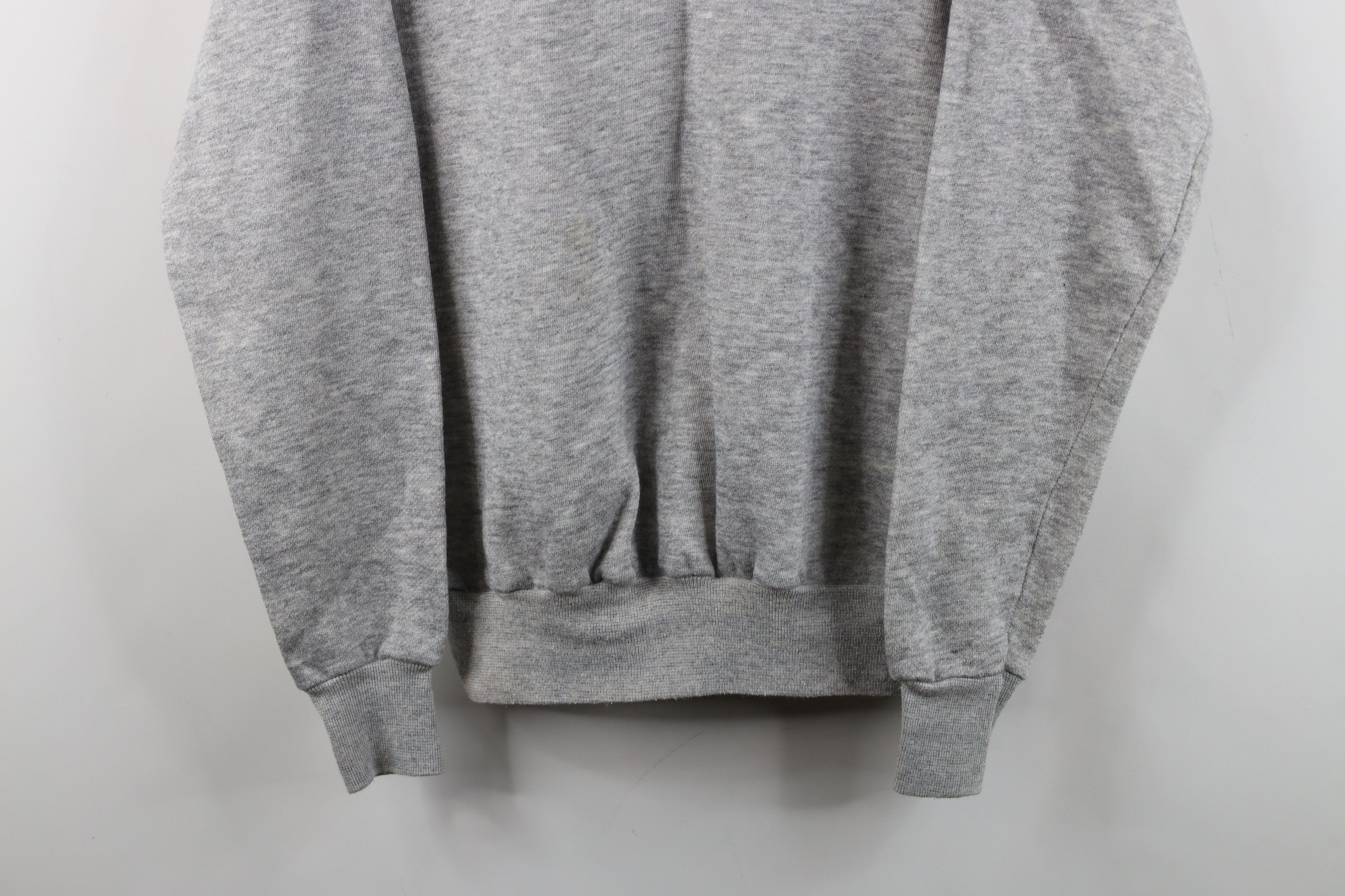 Vintage Vintage 70s Streetwear Crewneck Sweatshirt Heather Gray USA Size US XL / EU 56 / 4 - 3 Thumbnail