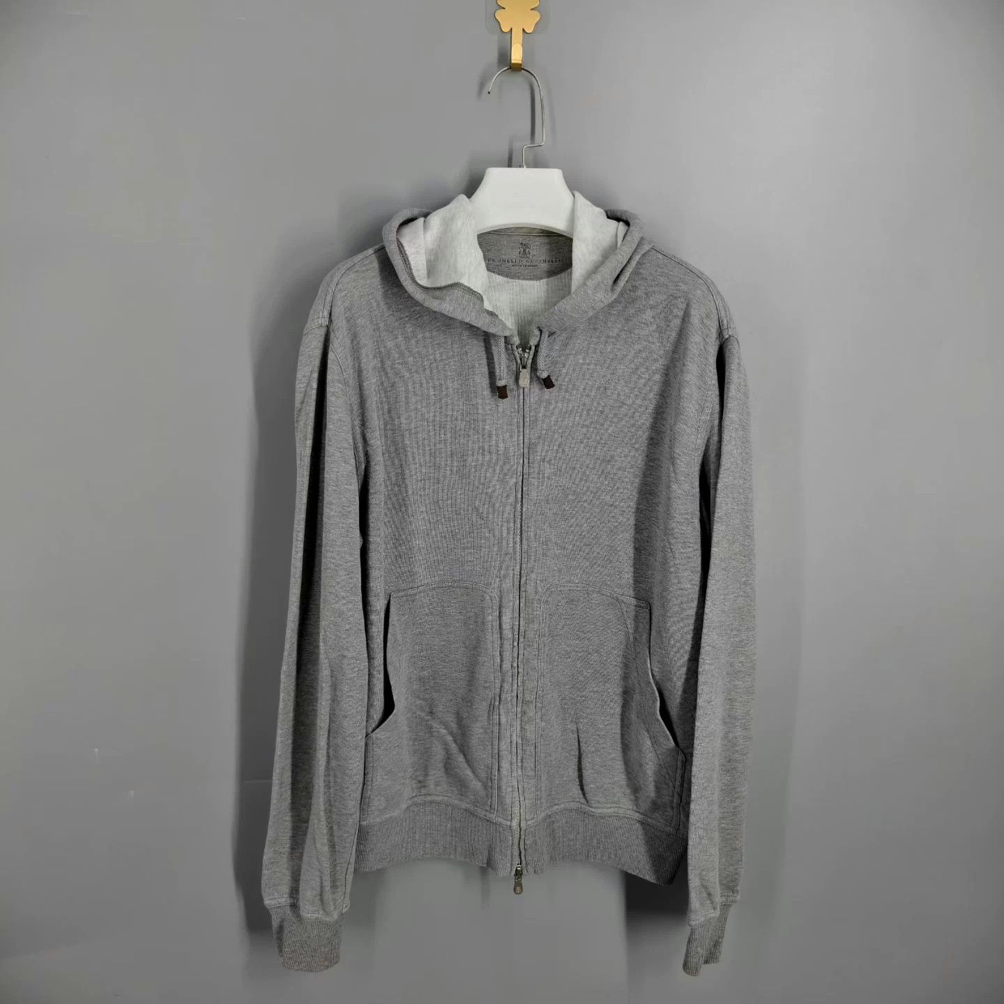 Brunello Cucinelli Brunello Cucinelli Grey Hoodie - M - Excellent Condition Size US M / EU 48-50 / 2 - 1 Thumbnail