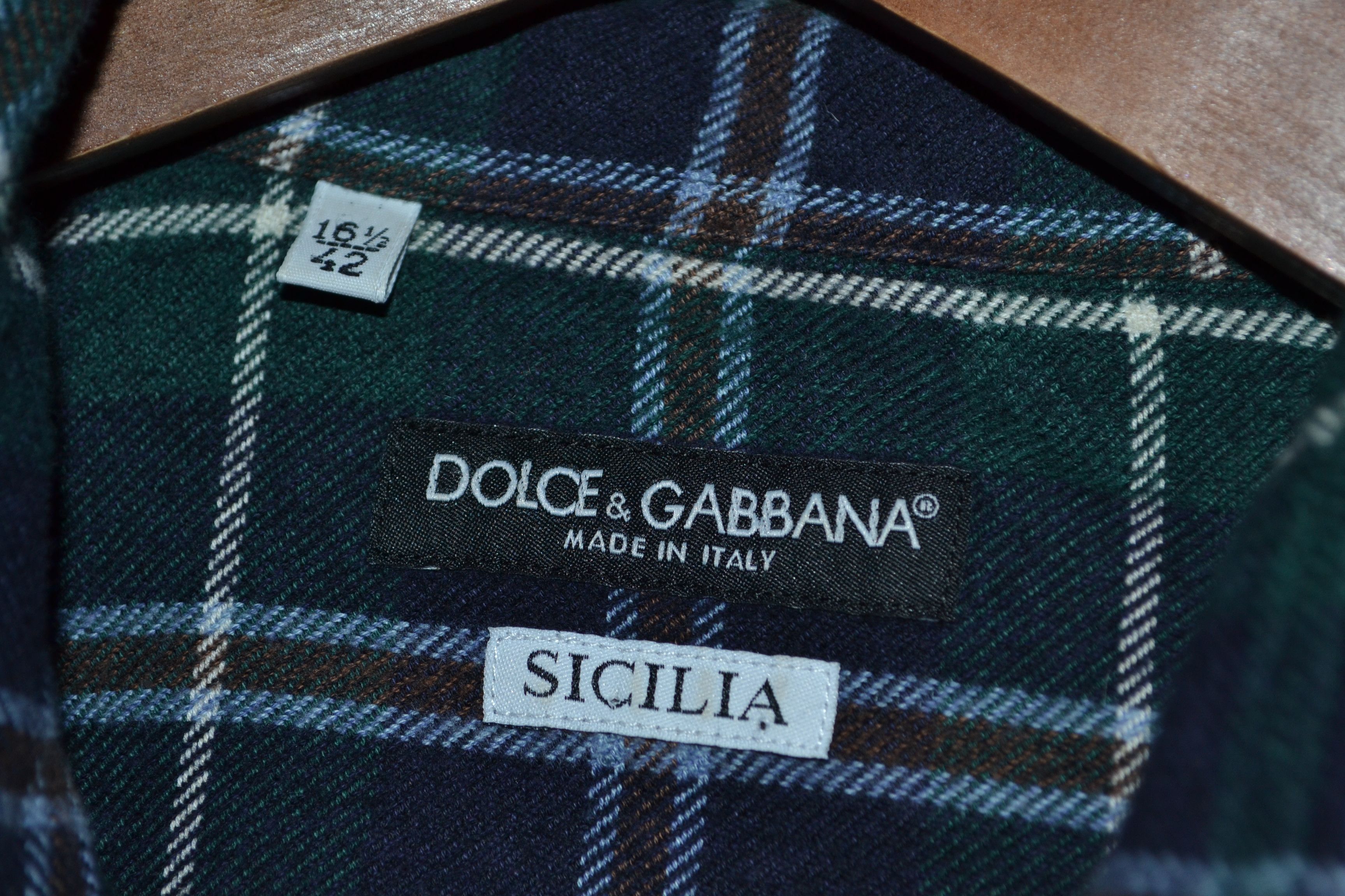 Dolce & Gabbana Dolce & Gabbana Sicilia Check Western Shirt Cotton 16.5 42 M Size US M / EU 48-50 / 2 - 3 Thumbnail